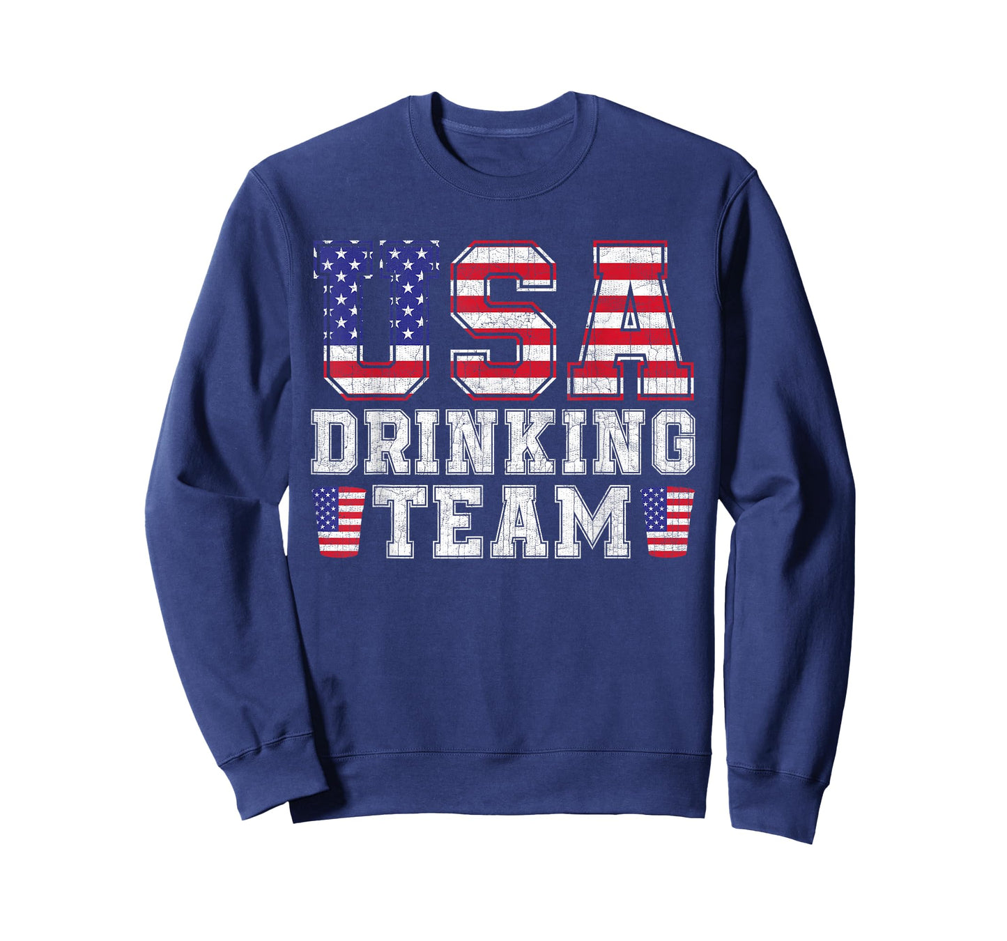 USA Drinking Team Funny Drinking Beer Lover 4th of July T-Shirt