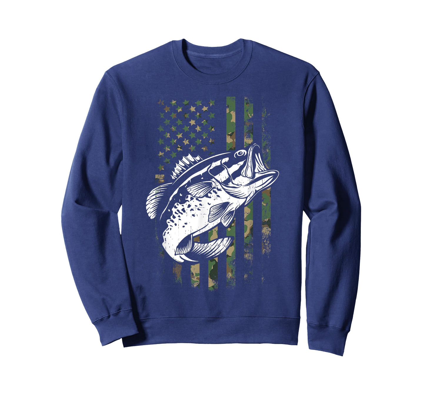Fishing Patriotic USA Flag Camouflage Women Kids Men T-Shirt