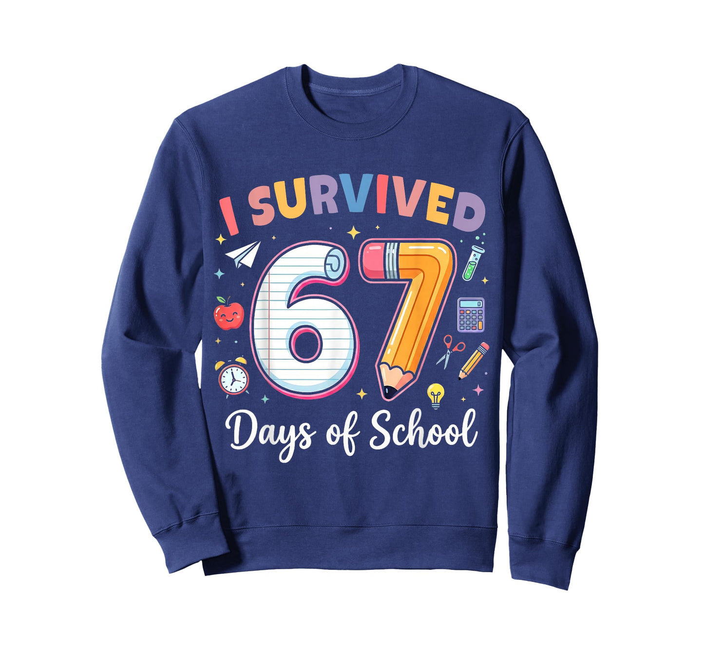 I Survived 67 Days of School Funny Meme Teacher Student Kids T-Shirt