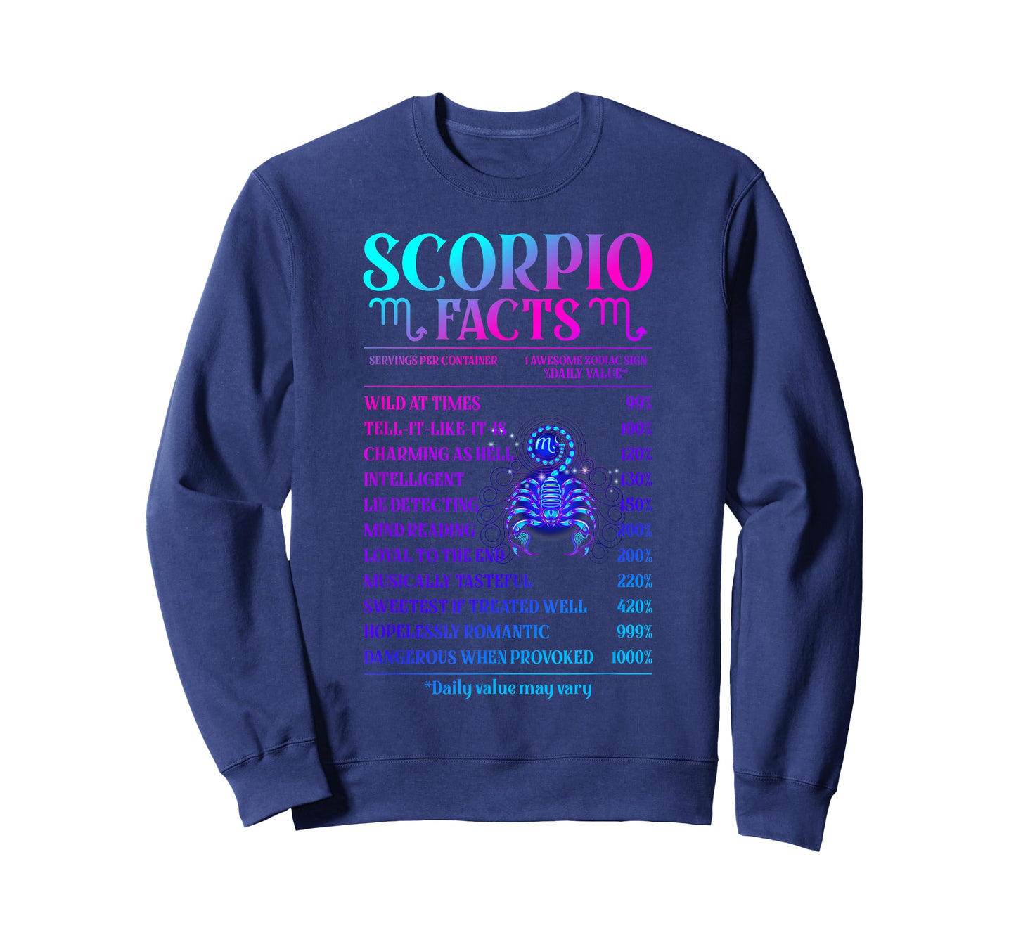 Funny Scorpio Facts Zodiac November Birthday Gift Men Women T-Shirt