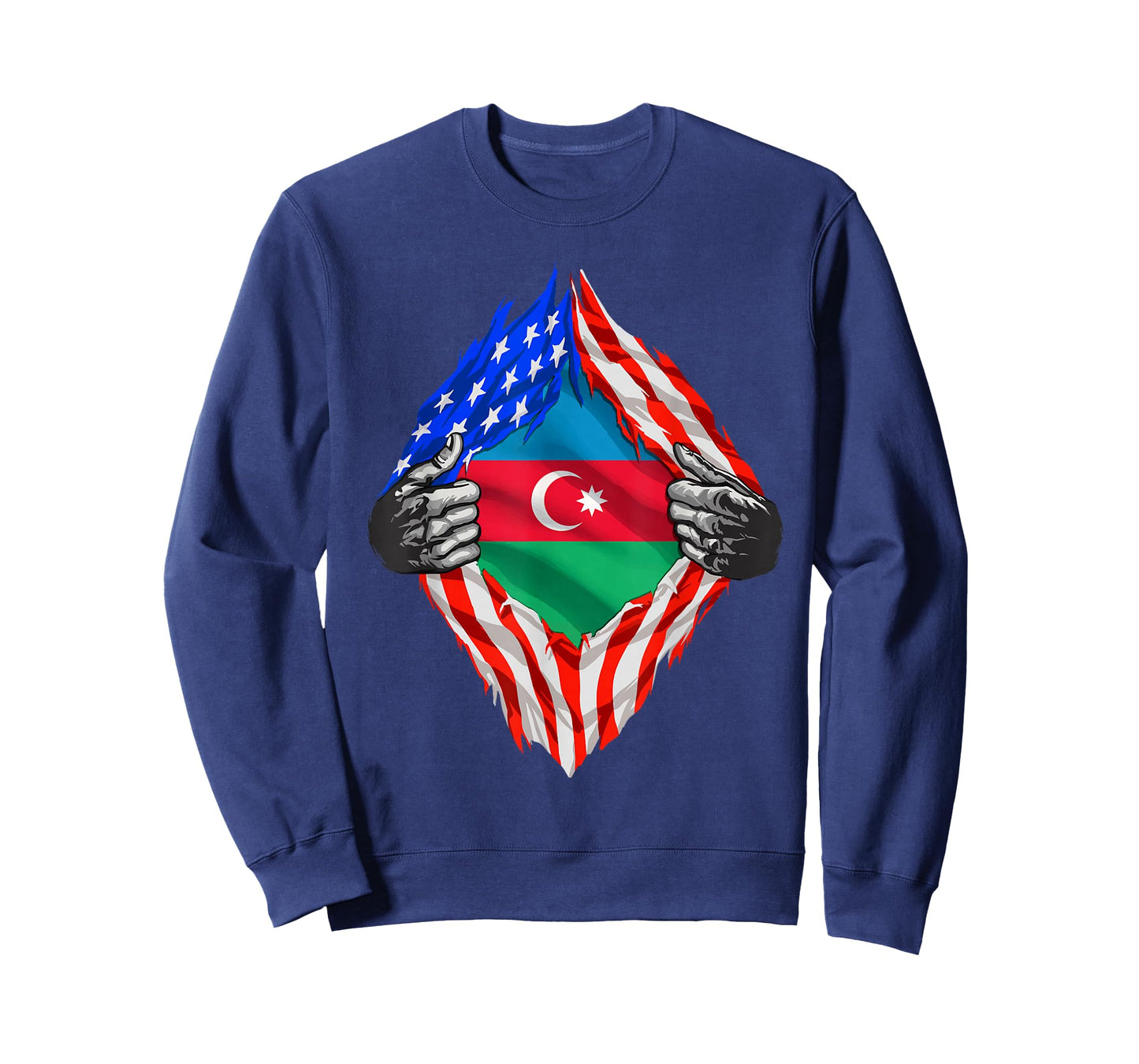 Azerbaijan Shirt USA Azerbaijan Flag Azerbaijani Roots T-Shirt