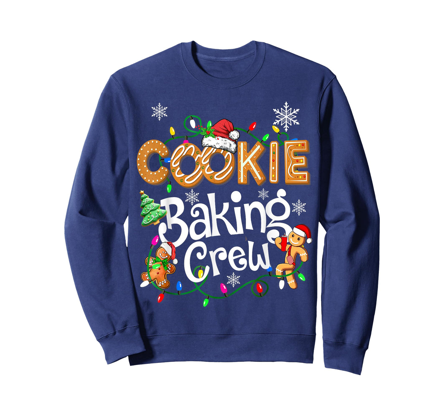 Cookie Baking Crew Cooking Lover Santa Xmas Gingerbread T-Shirt