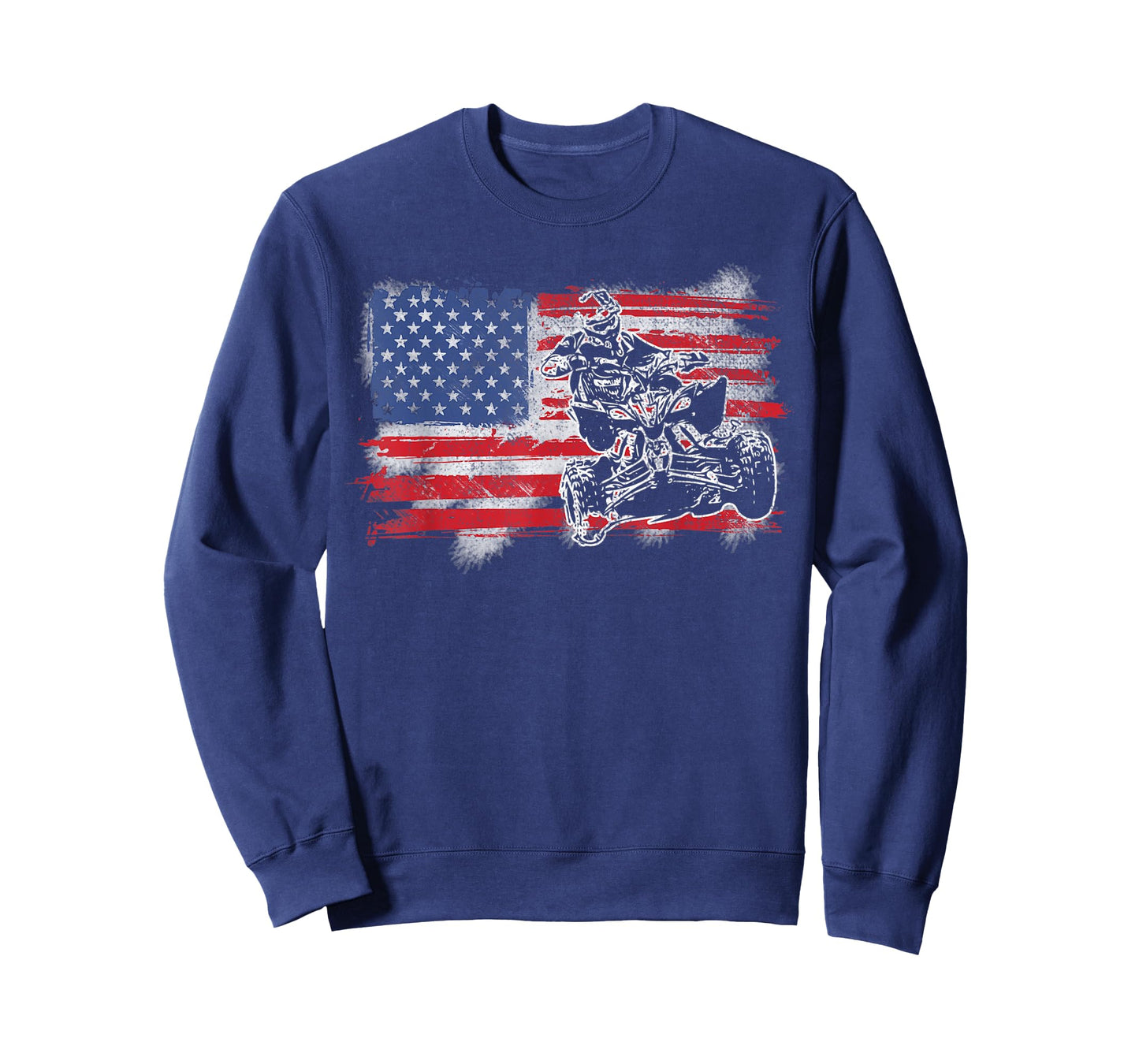 American USA Flag ATV Four Wheeler Quad Bike Brap T-Shirt