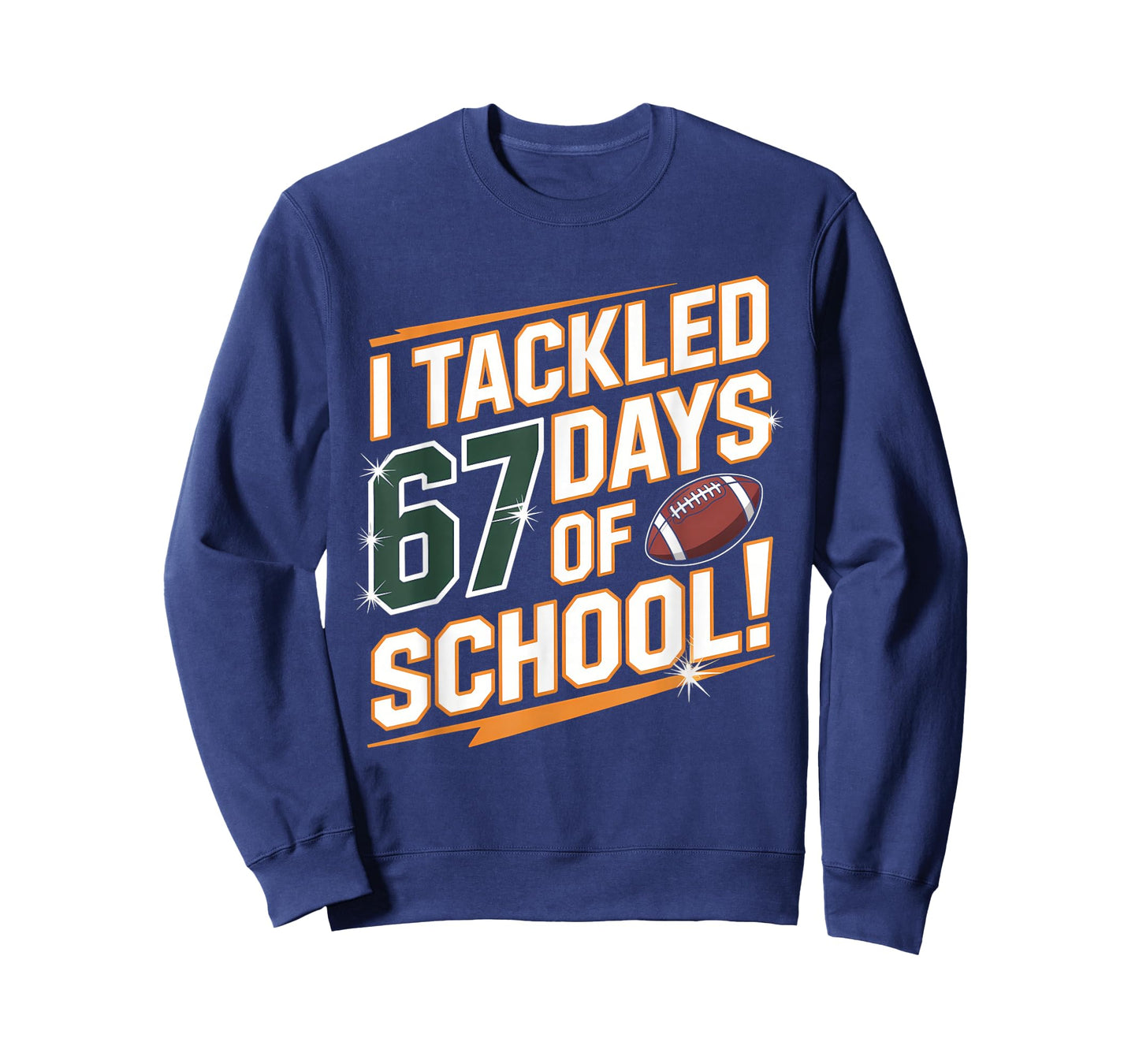 I Tackled 67 Days of School Kids Boys Football 67 Meme T-Shirt