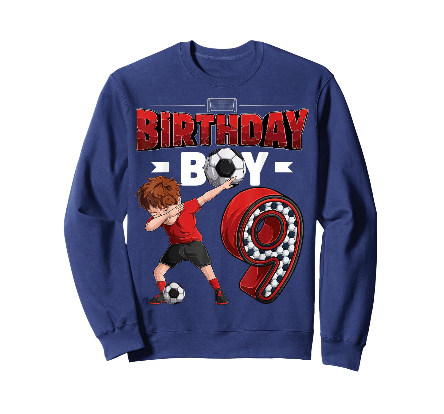 Dabbing boy 9 Year Old Soccer Player 9th Birthday Party T-Shirt
