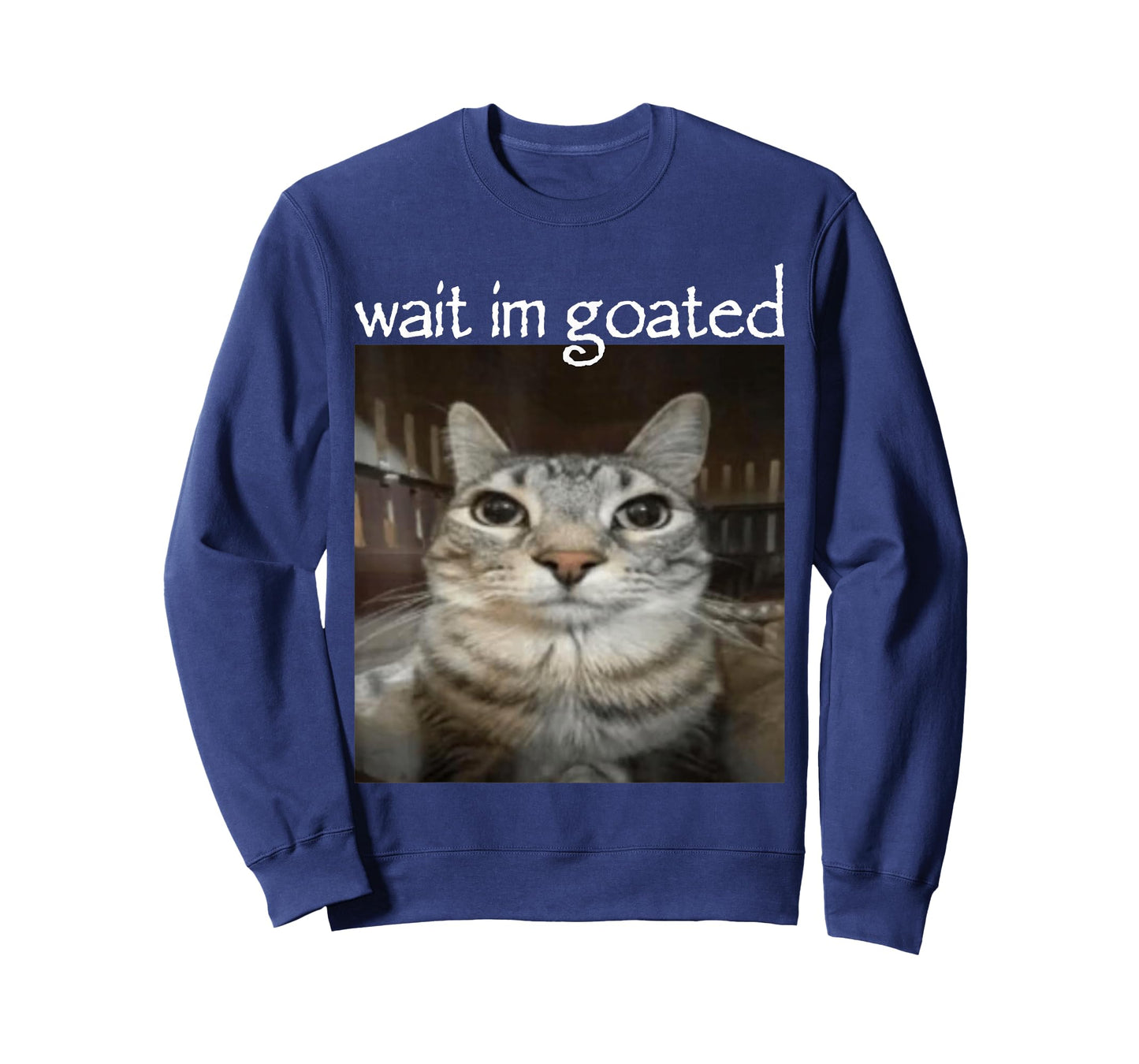 Wait I'm Goated Cat Meme Funny Oddly Bootleg Specific Dank T-Shirt