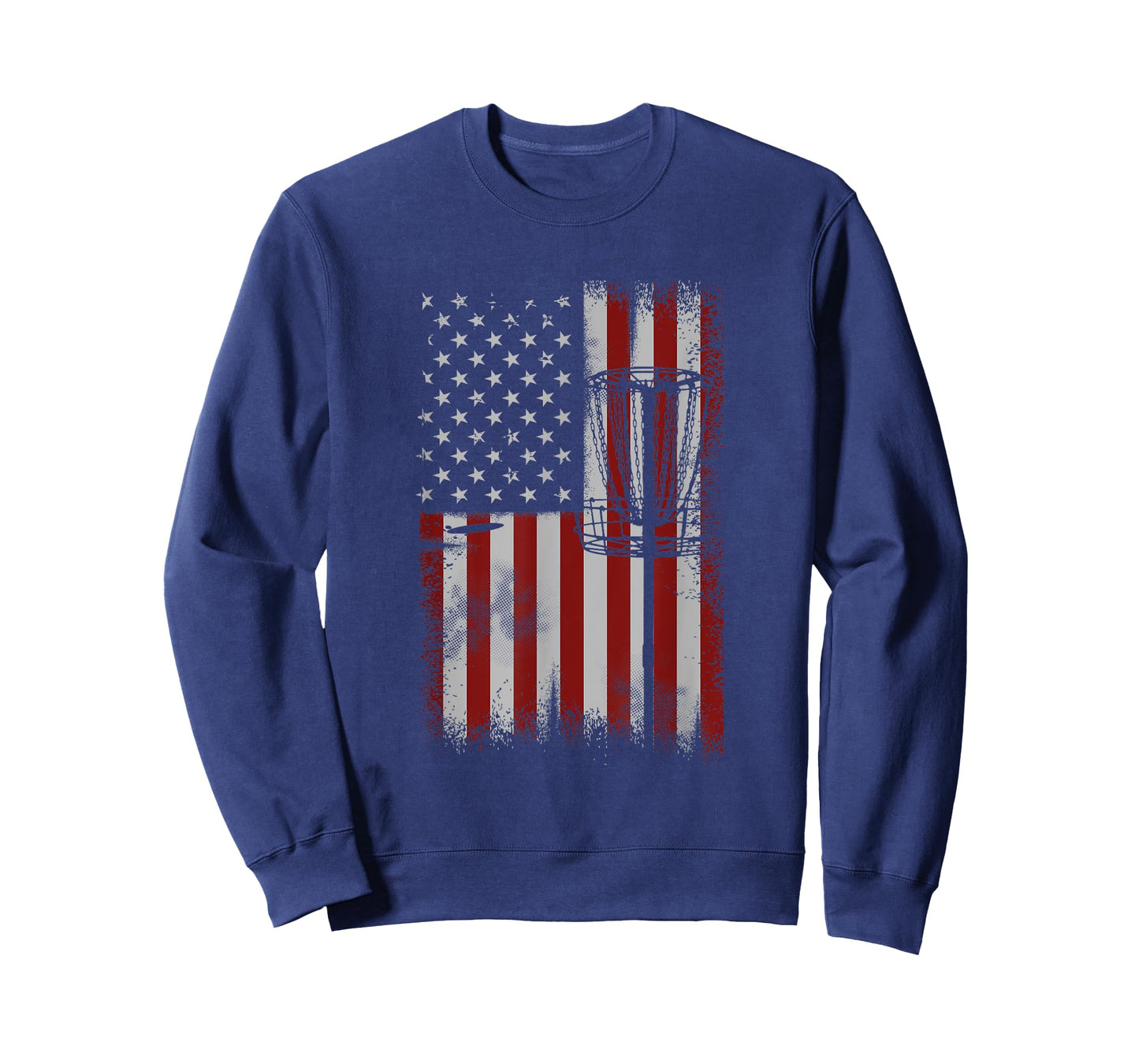 Retro American Flag Disc Golf Gift for Men Disc Golf Player T-Shirt