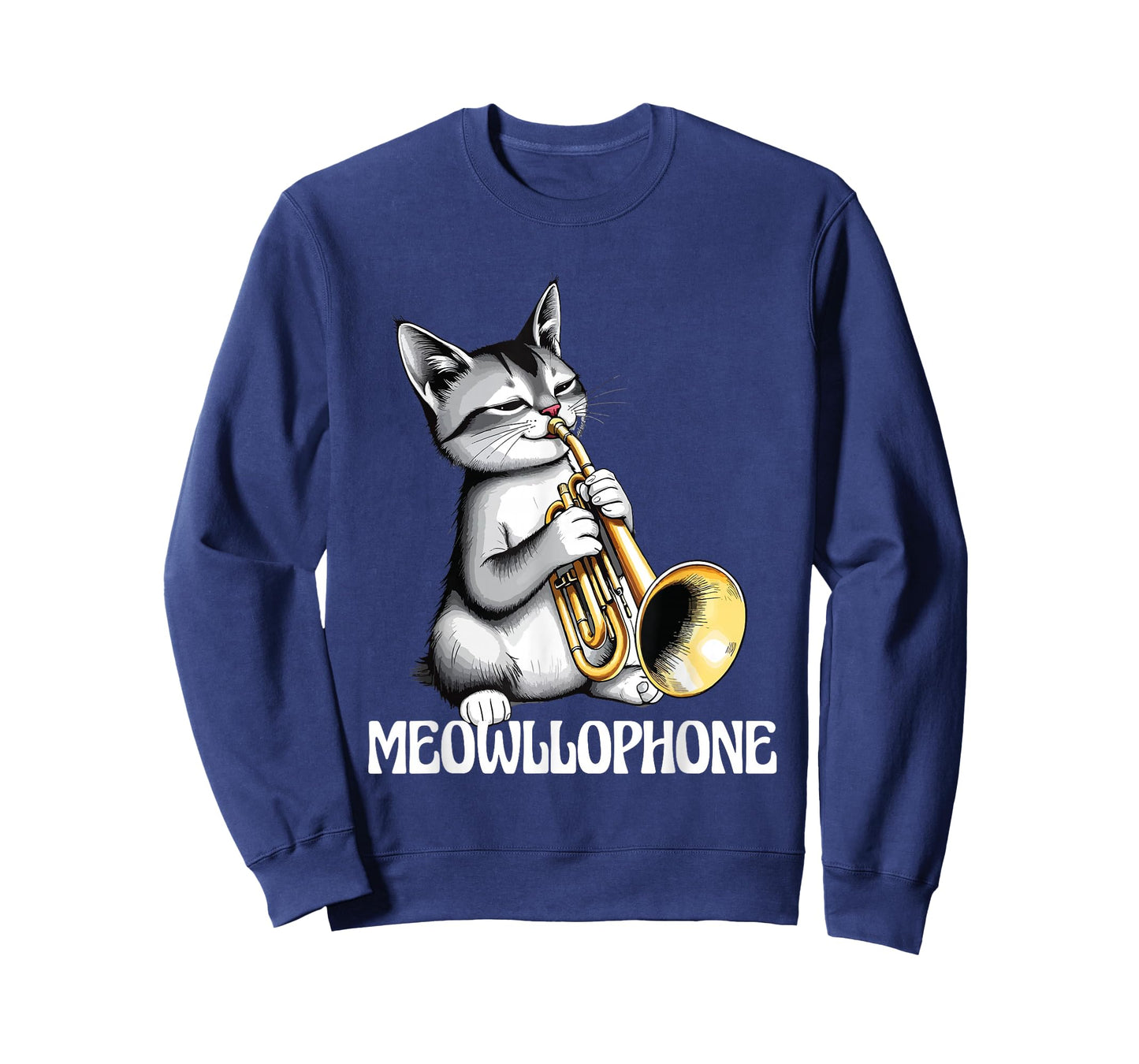 Meowllophone Funny Cat Musical Instrument Player Mellophone T-Shirt