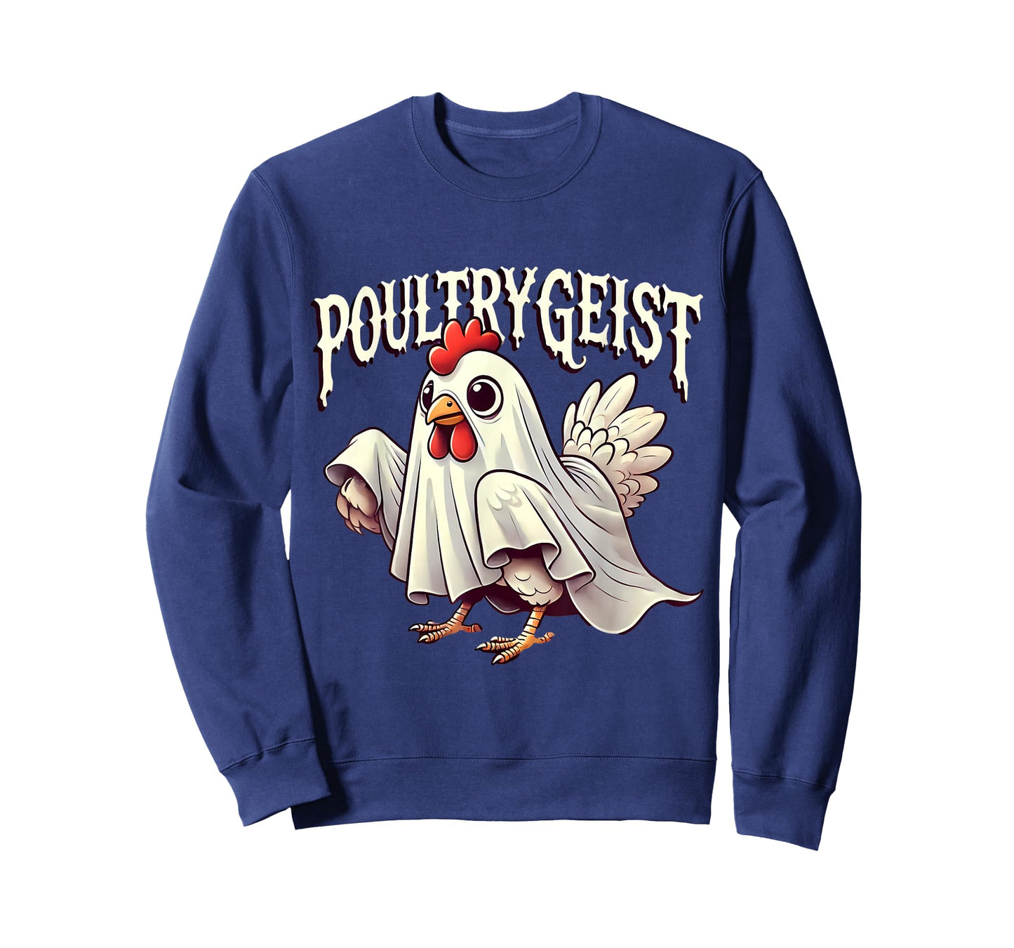 Chicken Ghost Poultrygeist Funny Halloween Farmer T-Shirt