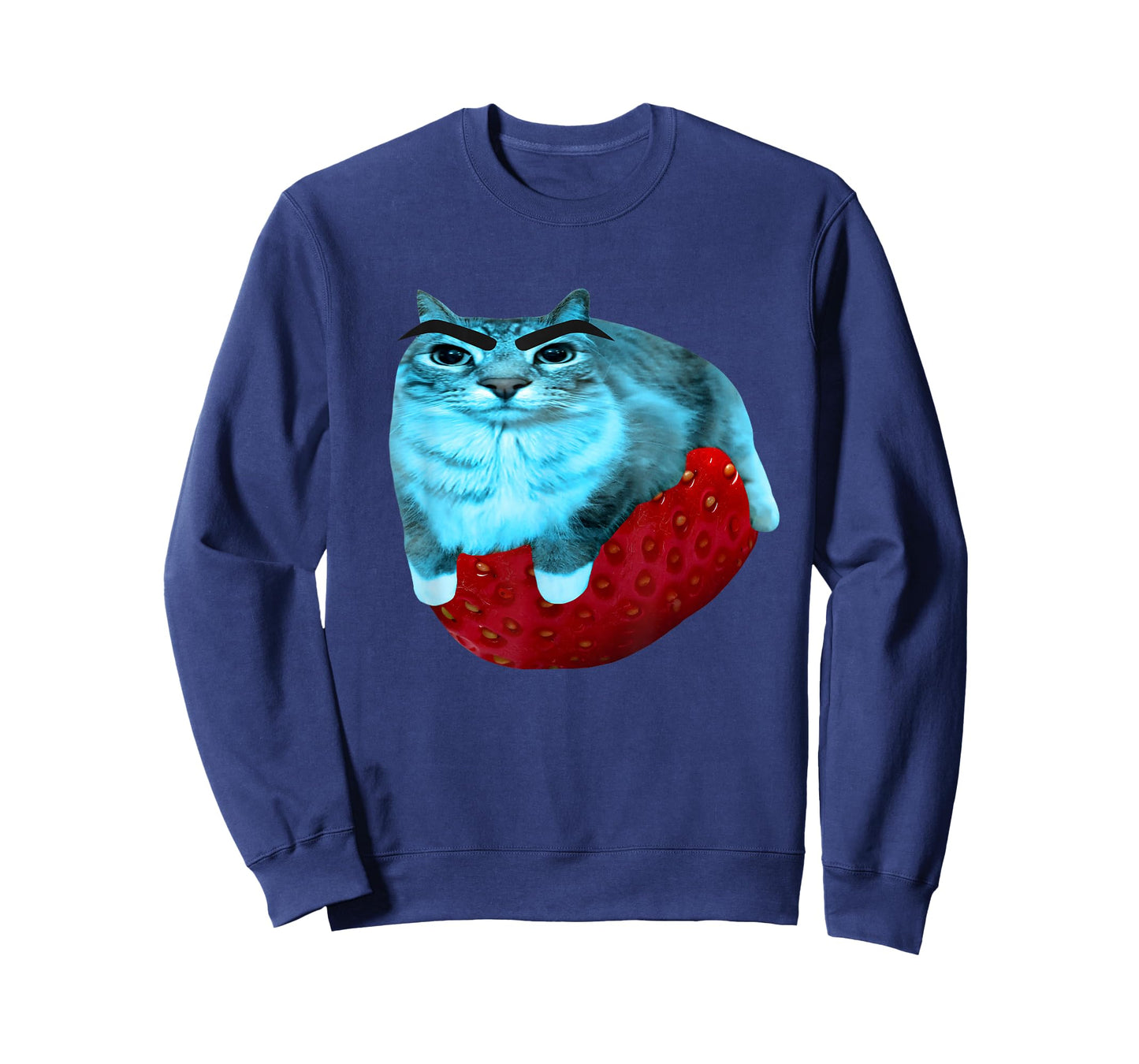 Strawberry Watermelon Cat Silly Cat Meme T-Shirt
