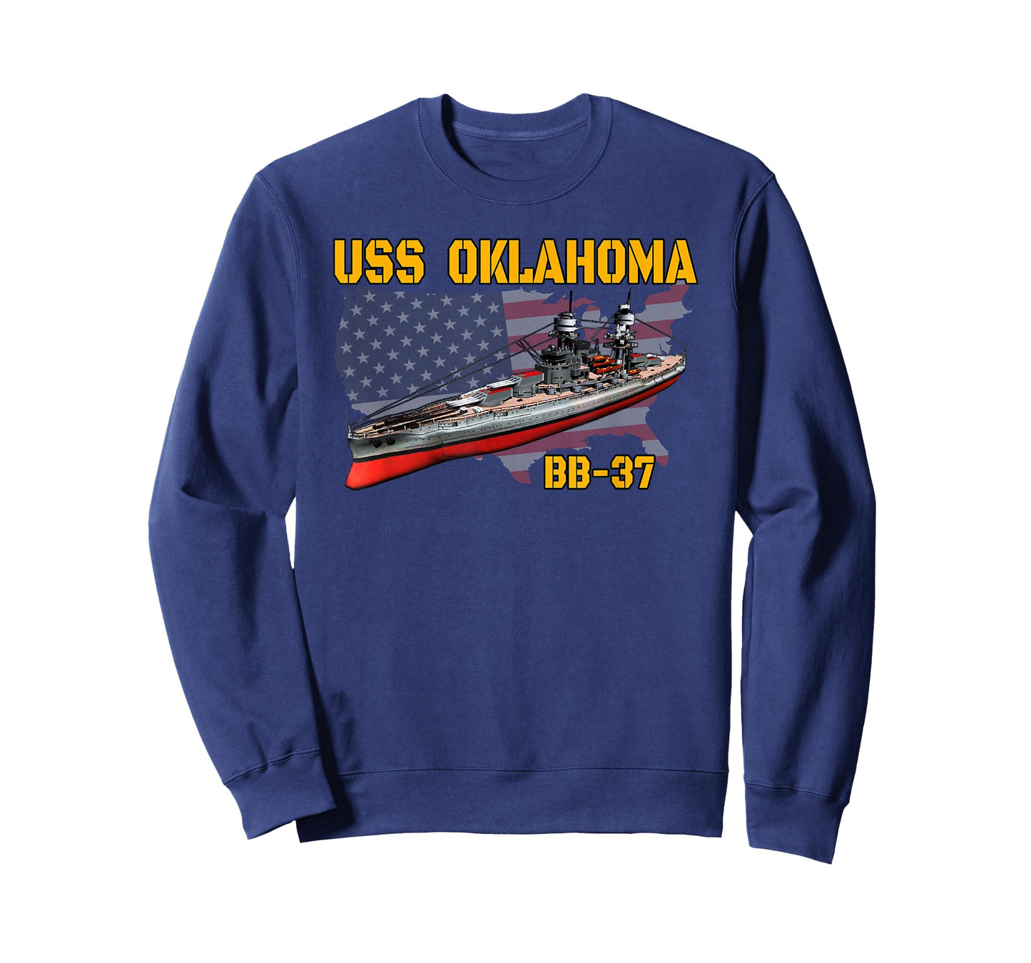 WW2 & WW1 Warship USS Oklahoma BB-37 Battleship Veterans Day T-Shirt