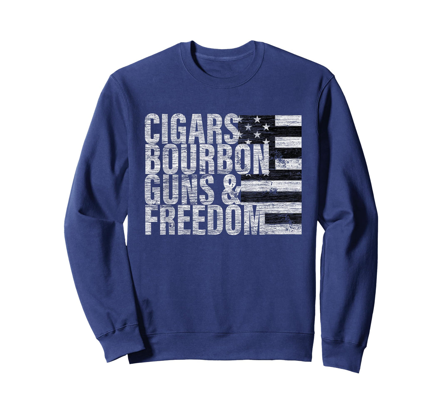 Cigars Bourbon Guns & Freedom T-Shirt Flag Tee T-Shirt
