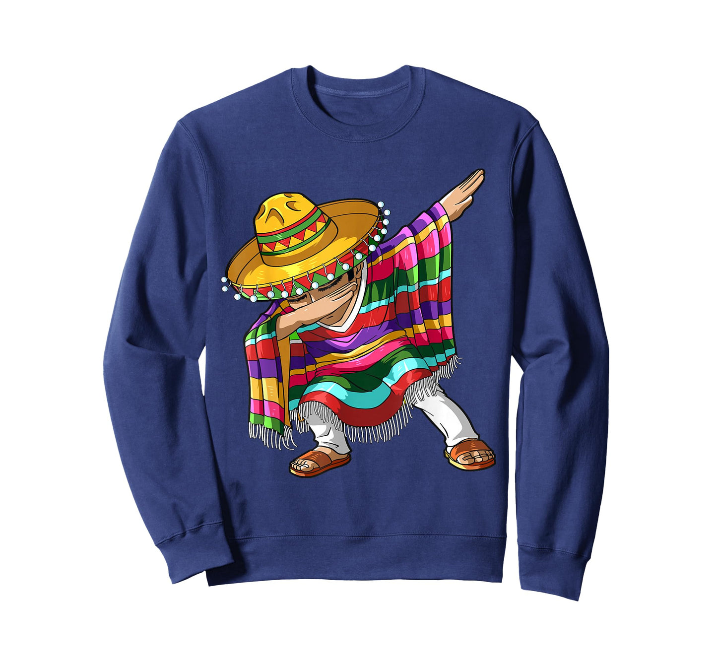 Dabbing Mexican Poncho Cinco de Mayo Boys Men Sombrero Dab T-Shirt
