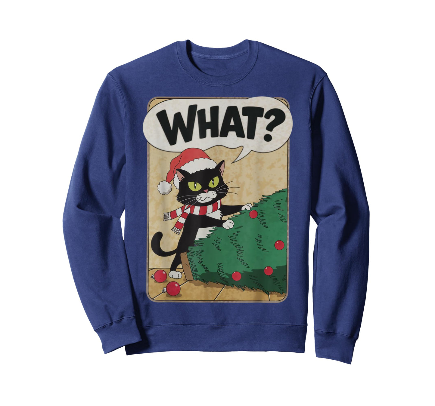 Funny Christmas Cat Christmas Tree Meowy Christmas T-Shirt