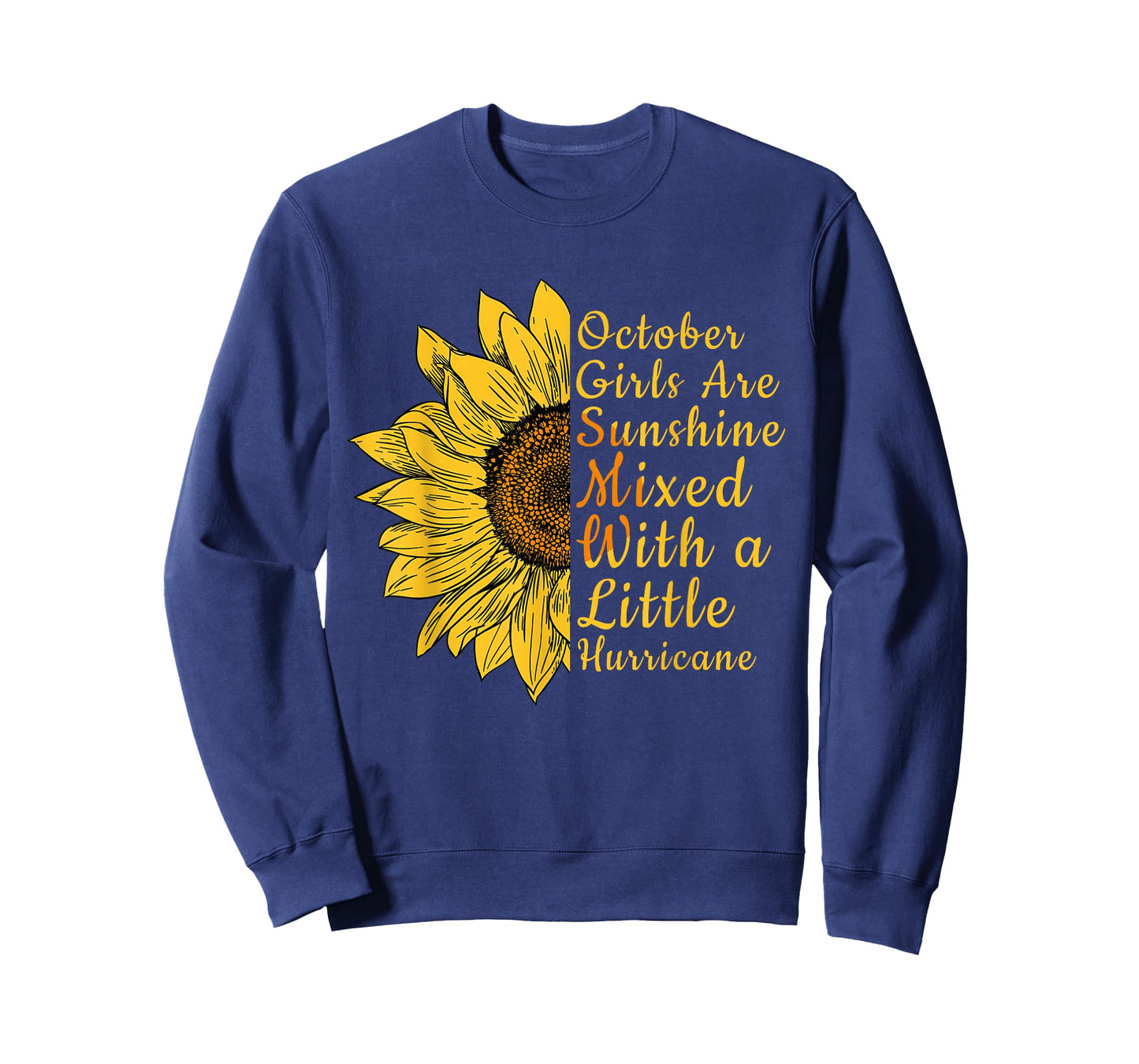 Sunflower Born in October Birthday Gift for Women T-Shirt