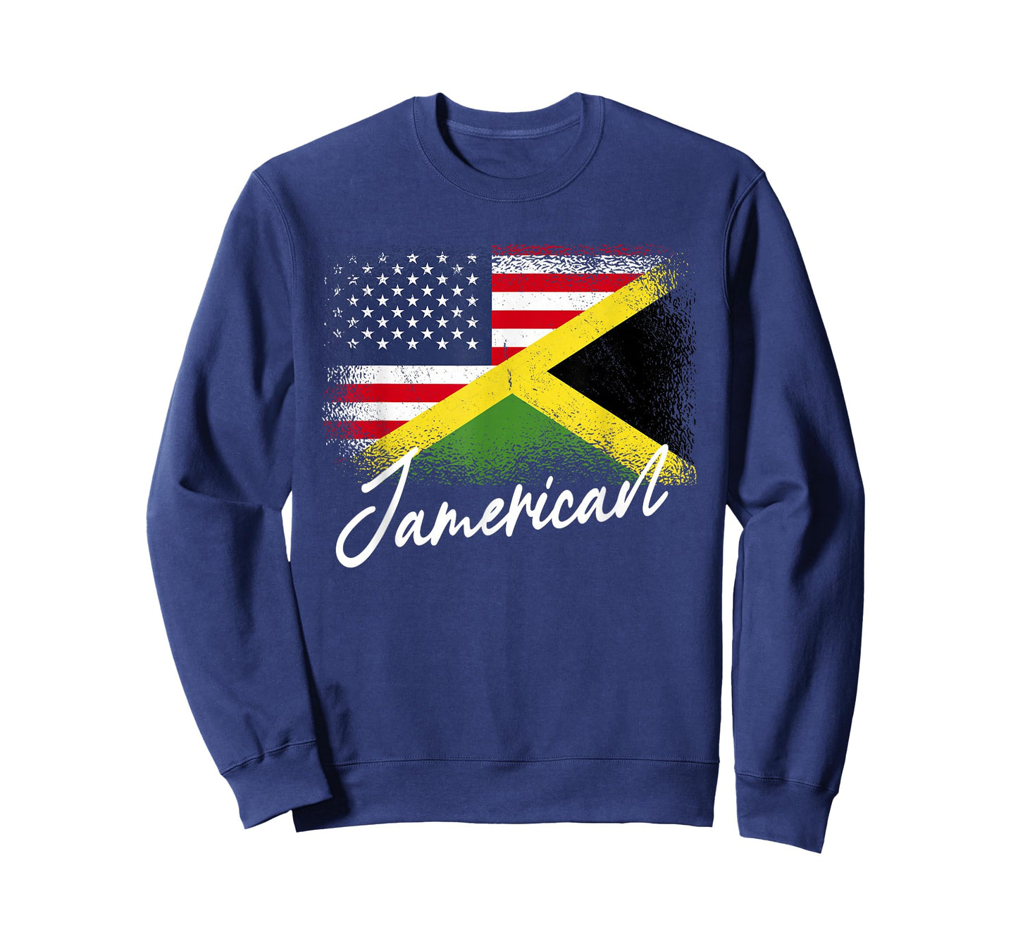 Jamerican - American Jamaican Roots America Jamaica Flag T-Shirt