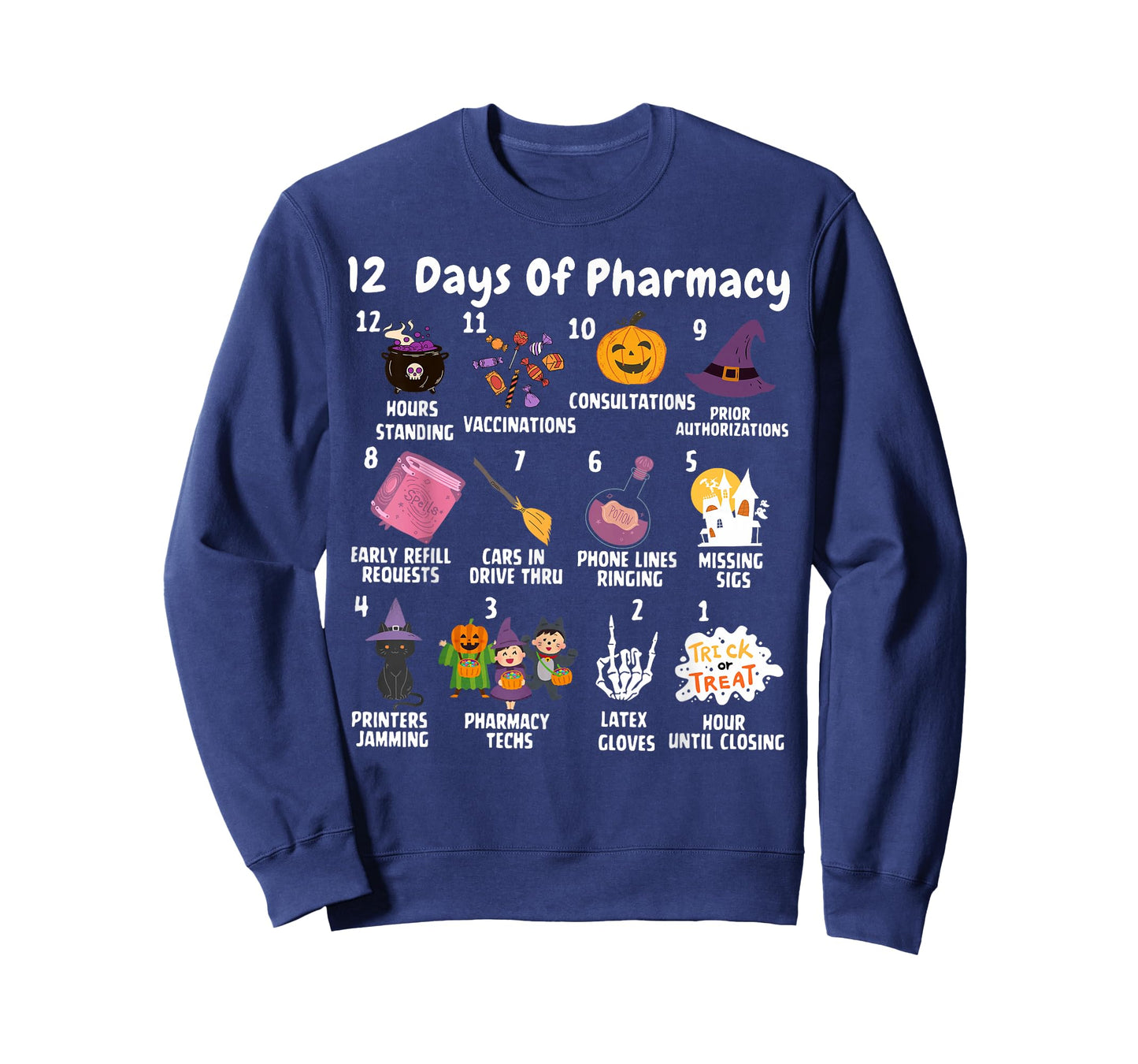 12 Days Of Pharmacy Halloween Pharmacists Tech Spooky Season T-Shirt