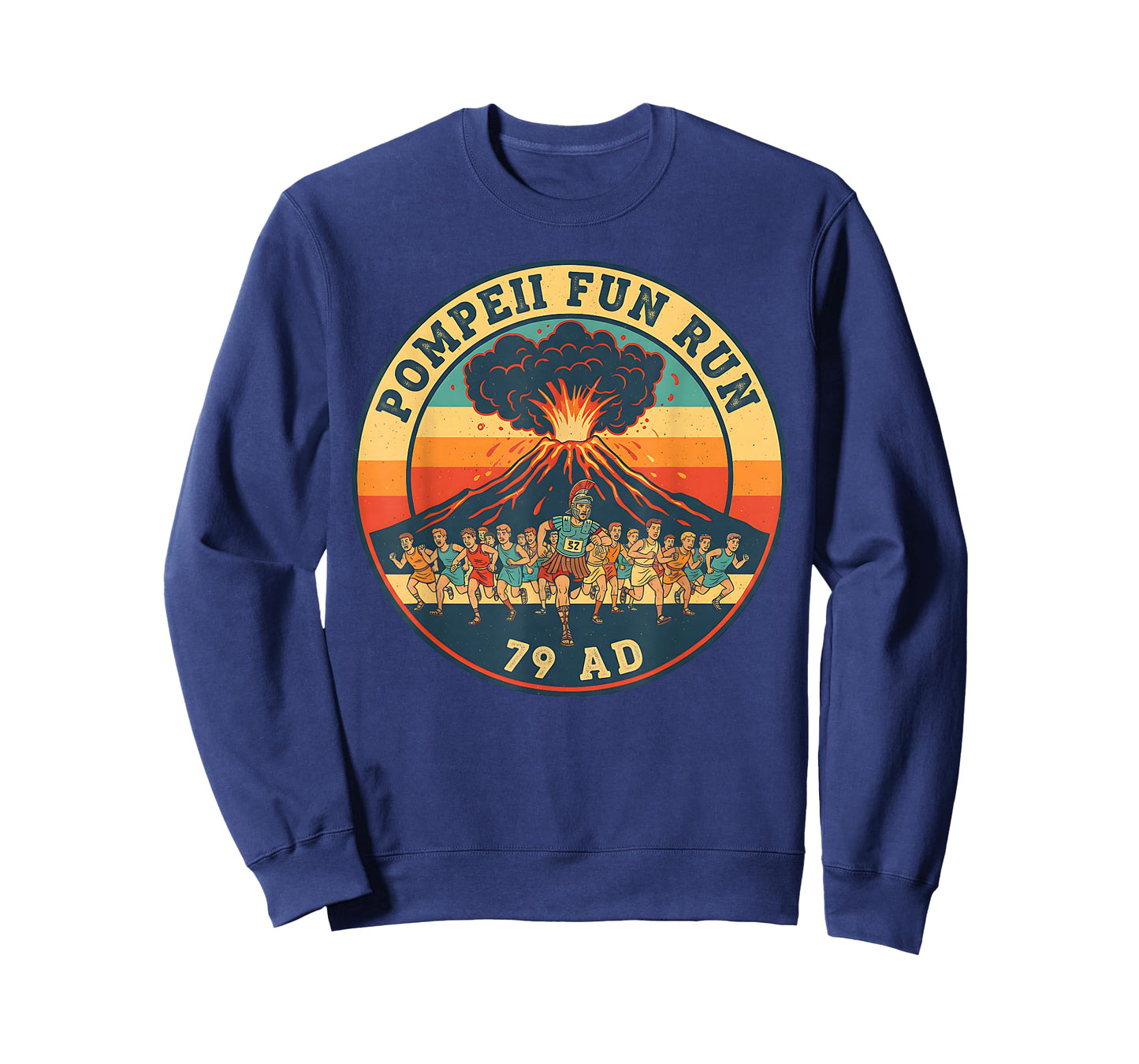 Pompeii Fun Run 79 AD Funny Volcano History Geography Humor T-Shirt