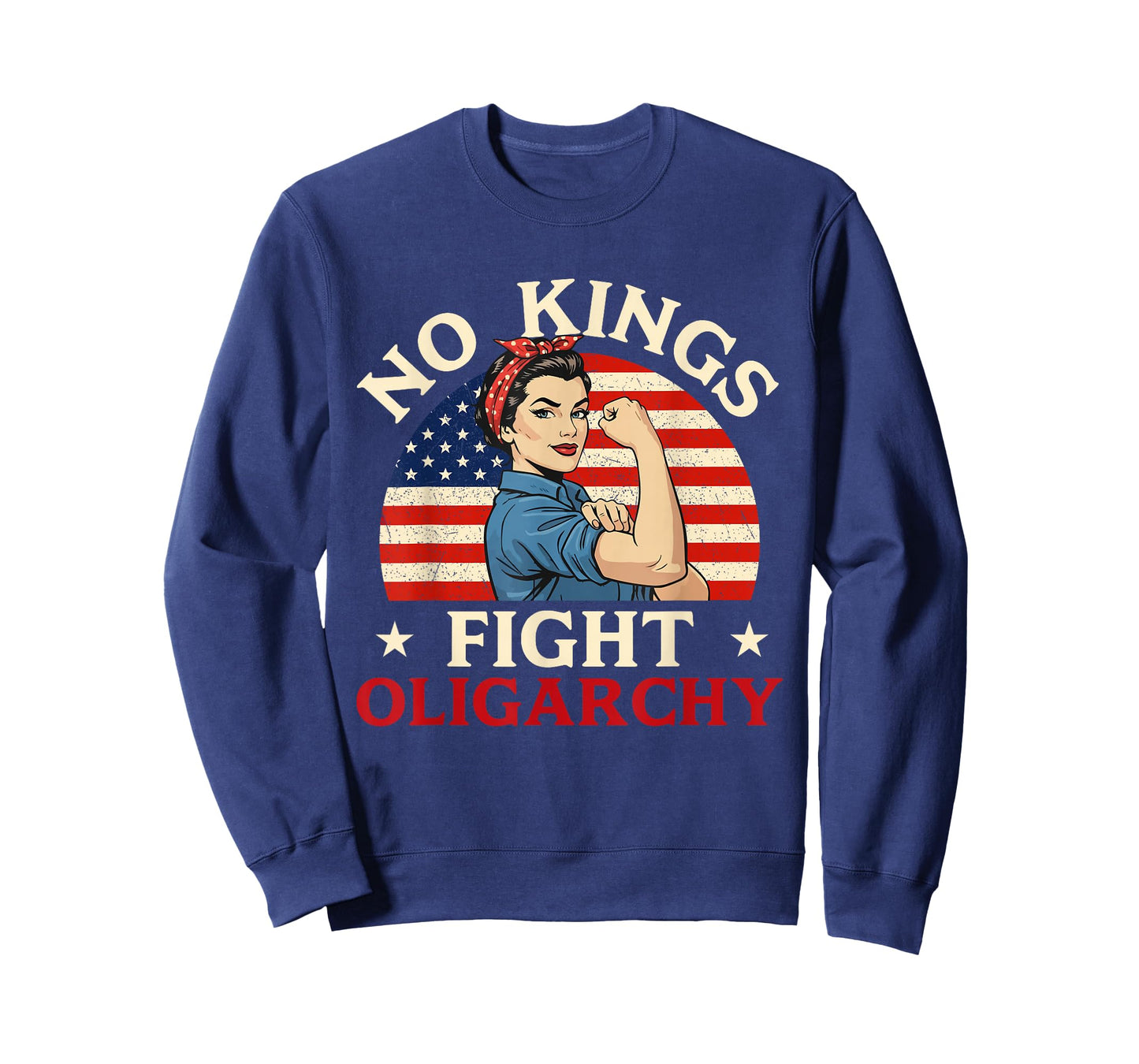 No Kings Fight Oligarchy - Anti-Monarchy Statement Liberty T-Shirt