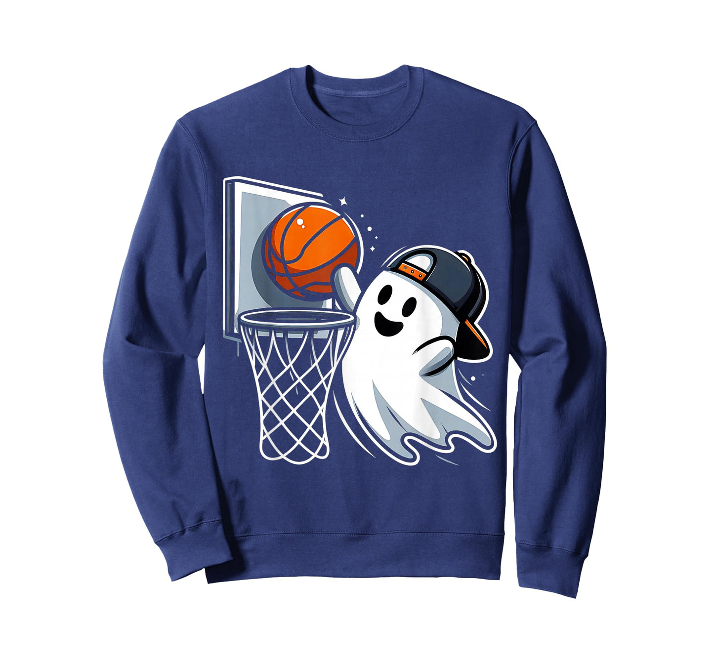 Ghost Basketball Dunk Ghost Playing Basketball Halloween T-Shirt