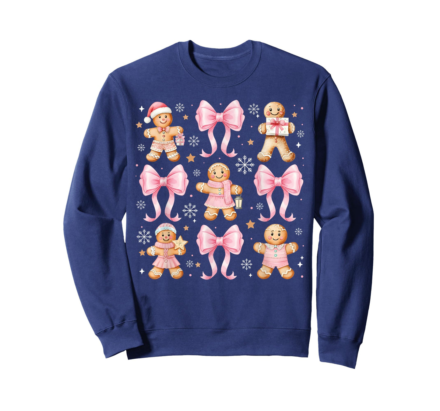 Coquette Bow Christmas Gingerbread Cookie Baking Girly Kids T-Shirt