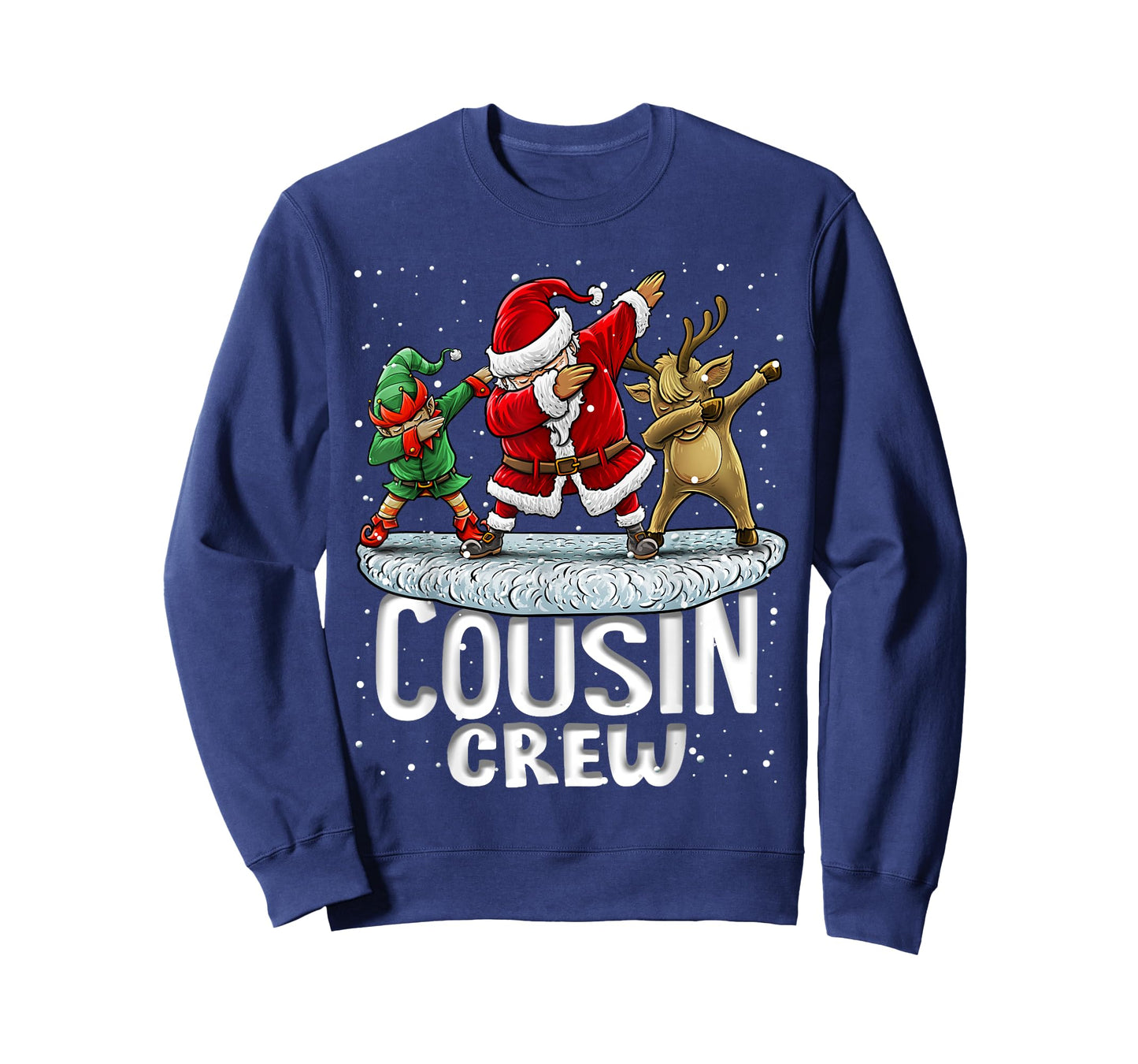 Cousin Crew Santa Elf Dabbing Matching Family Christmas T-Shirt