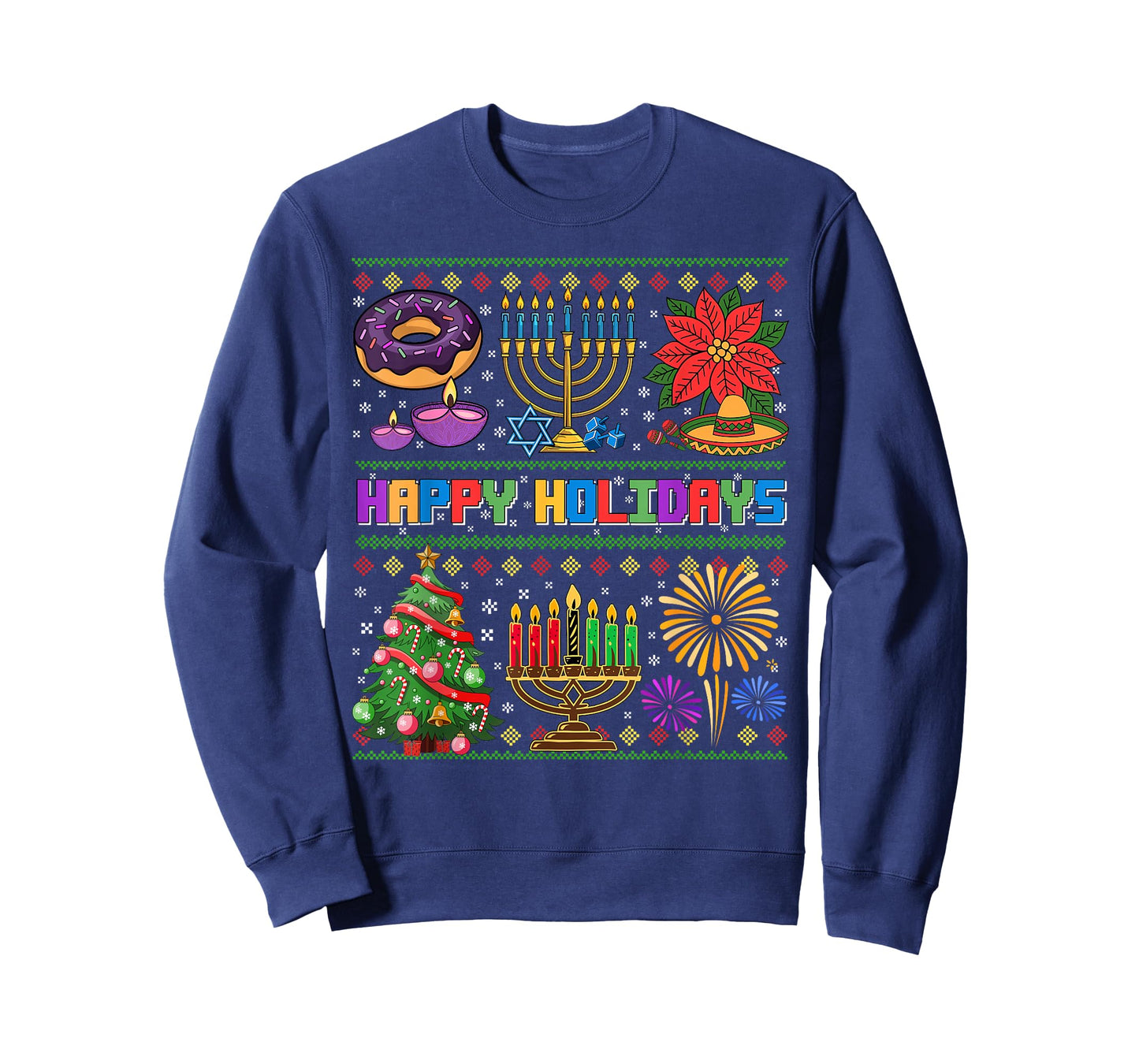 Christmas Hanukkah Kwanzaa Feliz Navidad New Year Ugly Xmas T-Shirt