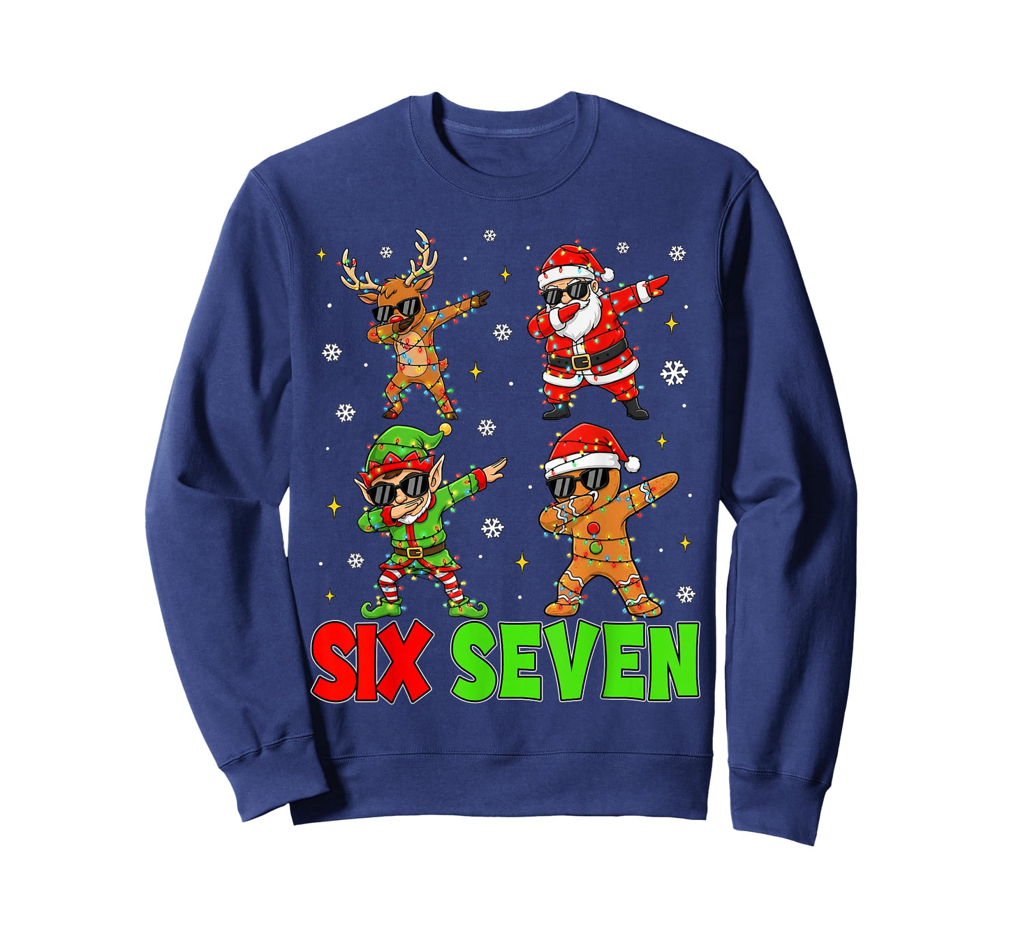67 Six Seven Santa Reindeer Elf Gingerbread Christmas Kids T-Shirt