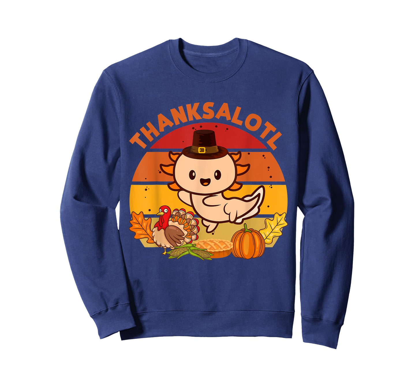 Thanksgiving Axolotl Thanksalotl Salamander Turkey T-Shirt
