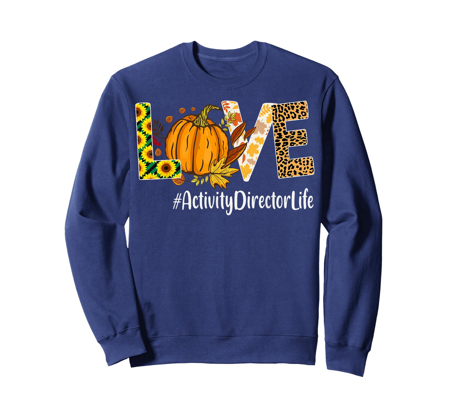Activity Director Love Fall Pumpkin leopard Halloween Autumn T-Shirt