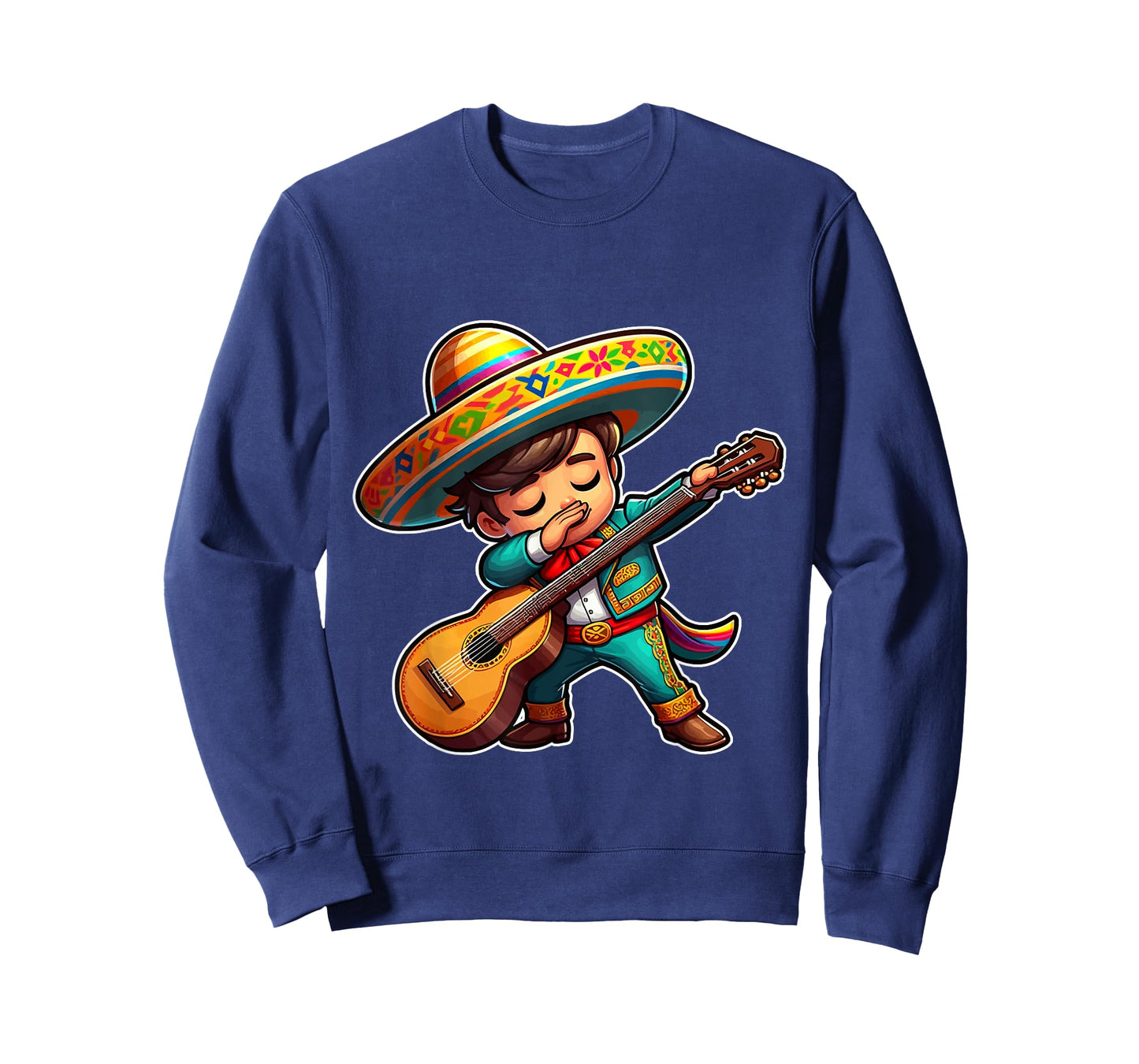 Mariachi boy dabbing with guitar Cinco de Mayo costume kids T-Shirt