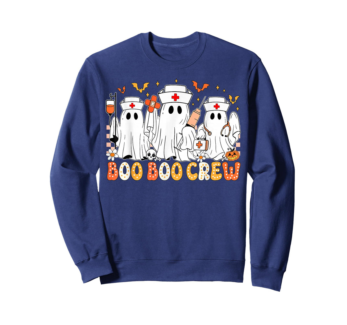 Groovy Boo Boo Crew Nurse Funny Ghost Women Halloween Women T-Shirt