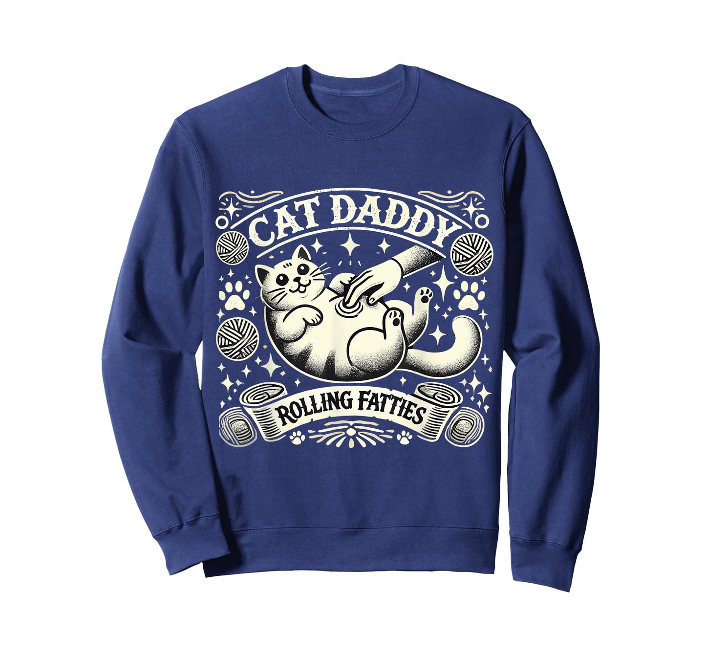 Mens Cat Daddy Rolling Fatties Cat Funny Rollin Fatties Cat Men T-Shirt