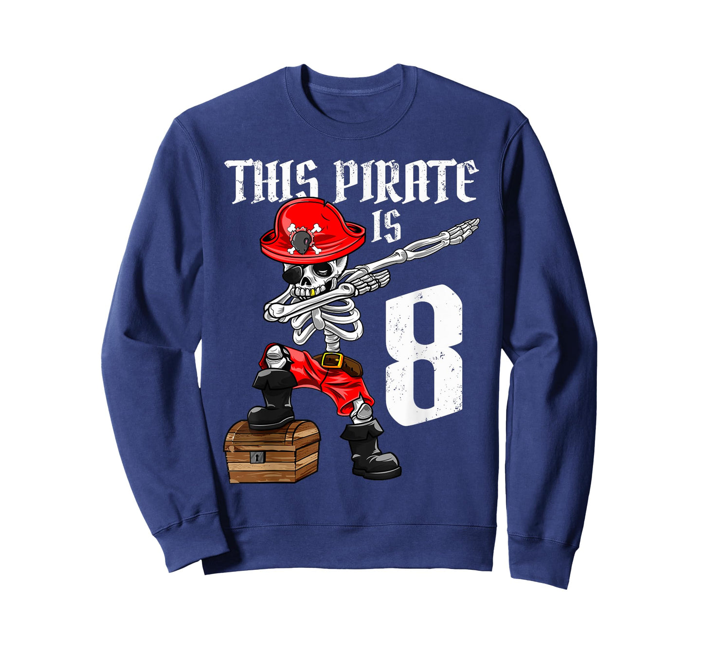 This Pirate is 8 dabbing pirate shirt 8th Birthday boy eight T-Shirt