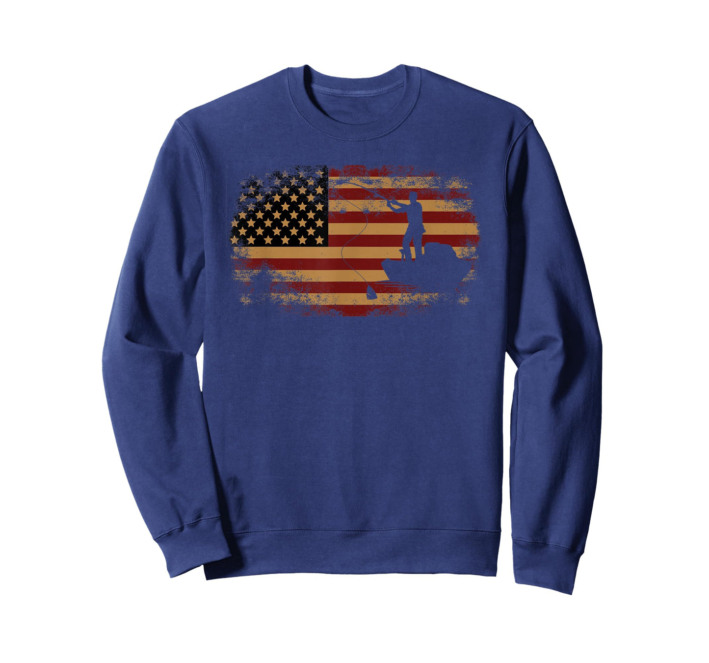 Fishing Patriotic Usa American Flag 4Th Of July T-Shirt