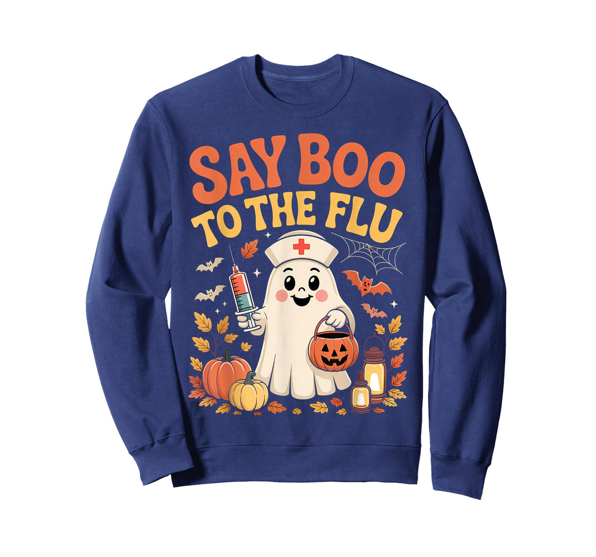 Say Boo to The Flu Funny Ghost Halloween T-Shirt