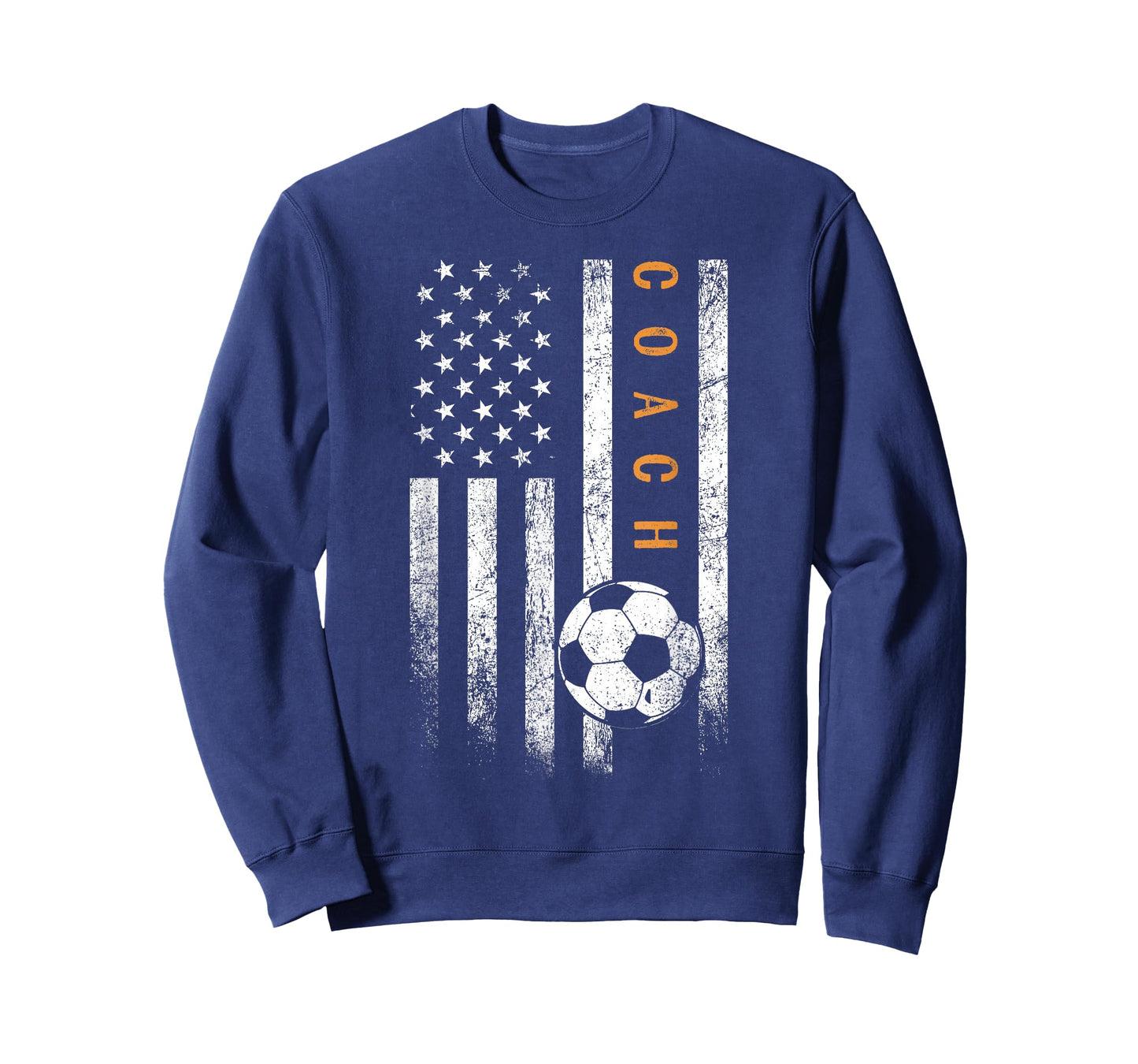 Soccer Coach American Flag Design Soccer Trainer Coaching T-Shirt