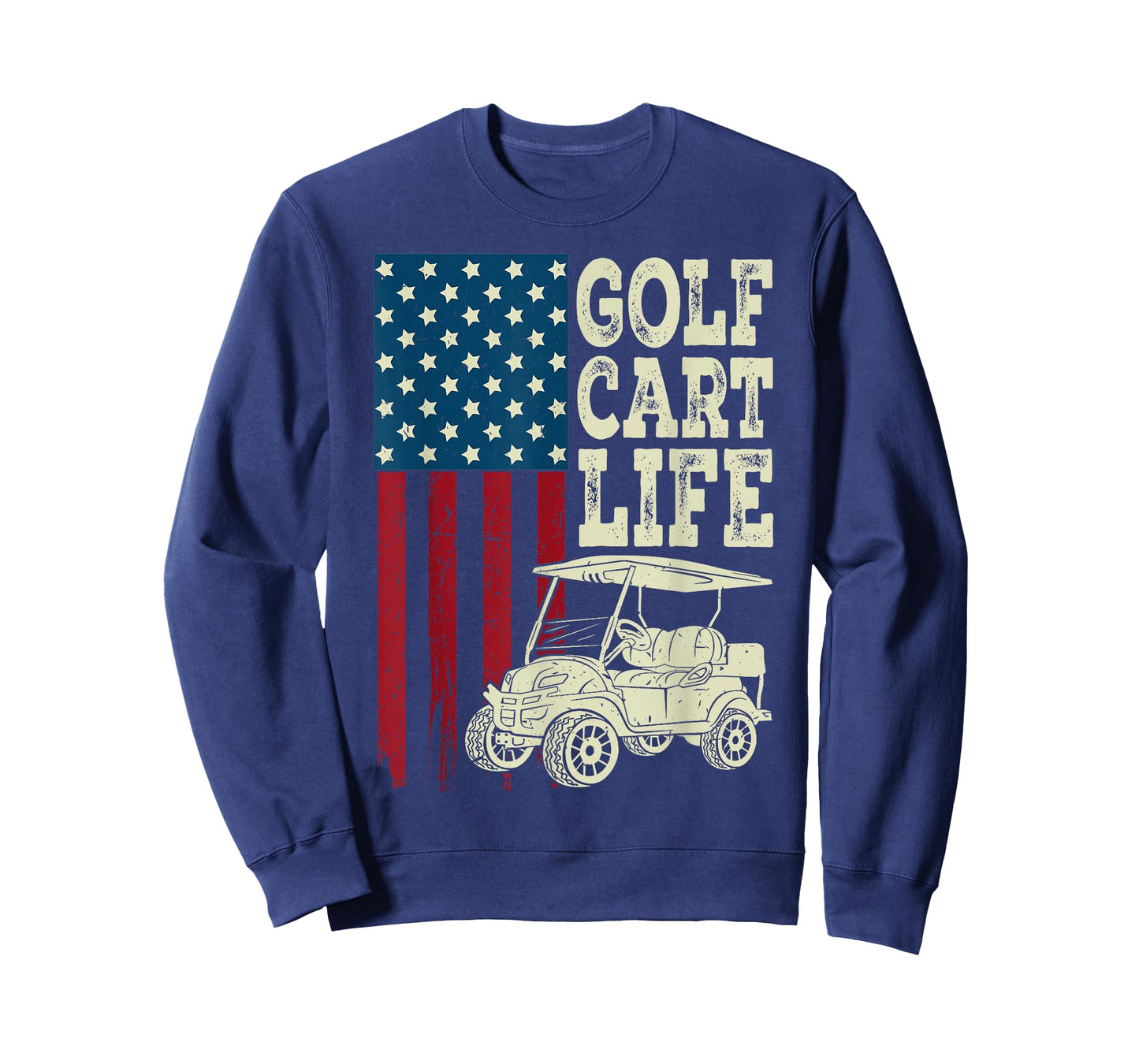 Golf Cart Life Shirt Men Women Kids American Flag Funny Dad T-Shirt