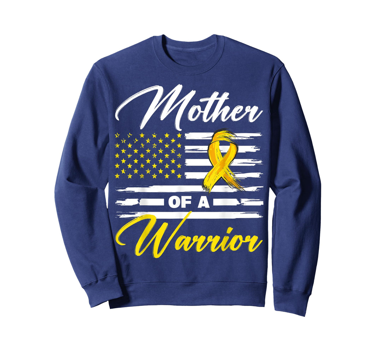 Mother Of A Warrior USA Flag Ewing Sarcoma Cancer Awareness Women Kids Men T-Shirt