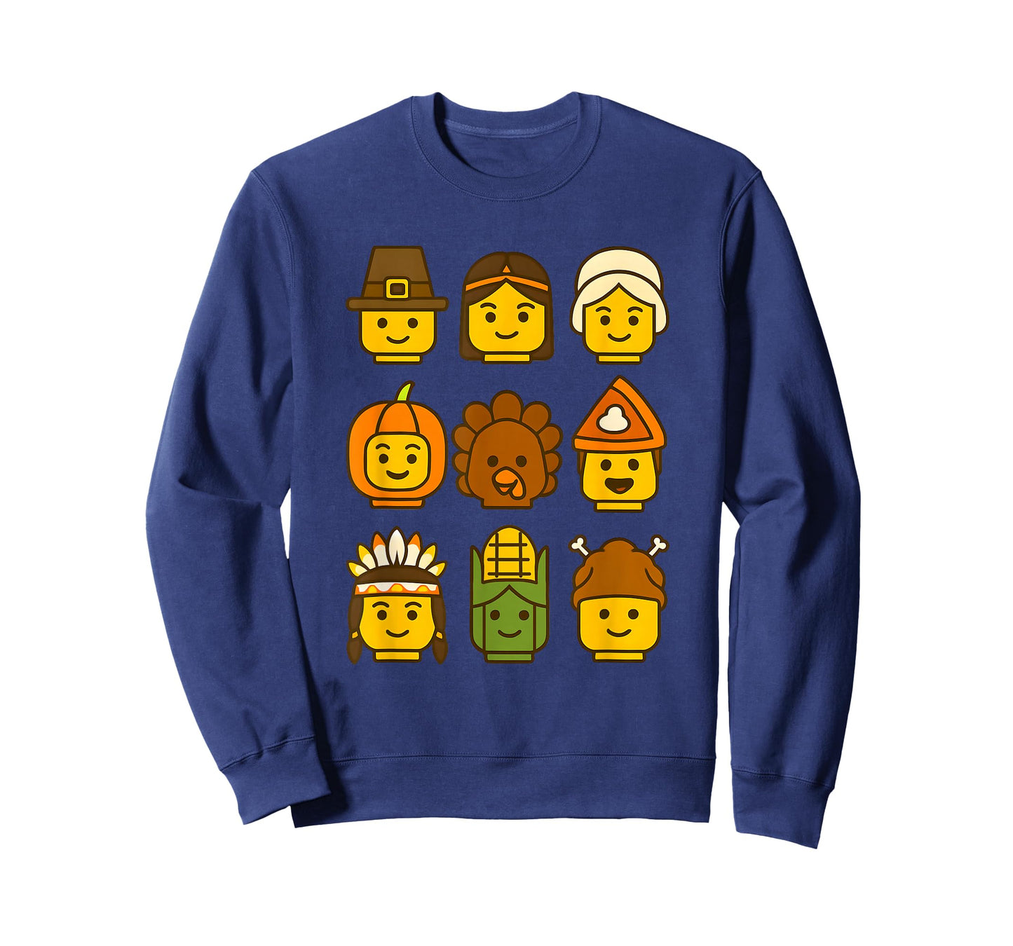 Thanksgiving Building Brick Turkey Boys Kids Toddler Youth T-Shirt