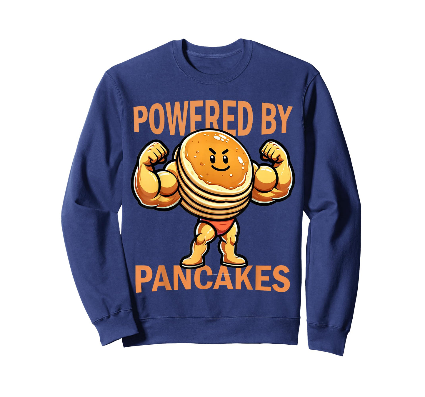 Cool Pancake Breakfast Funny Pancake Day Powered by Pancakes T-Shirt