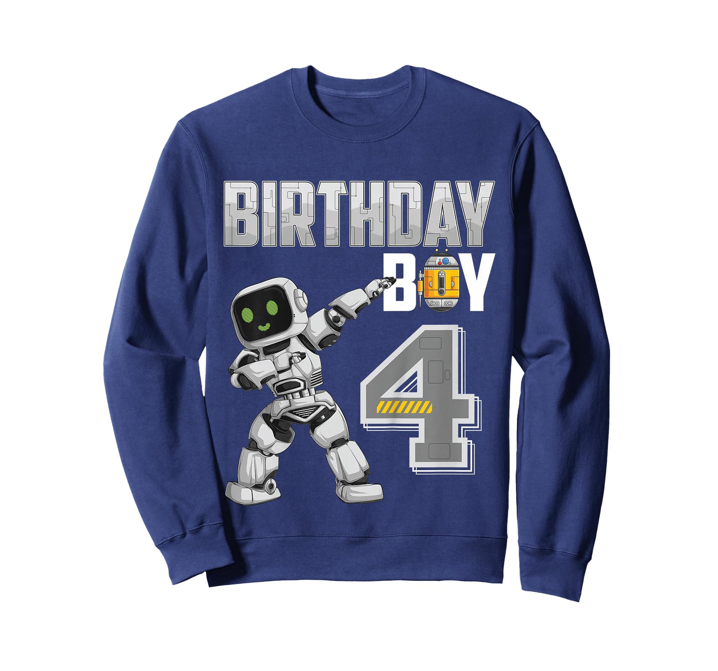 4 Year Old dabbing Robot 4th Birthday Science Robotics T-Shirt