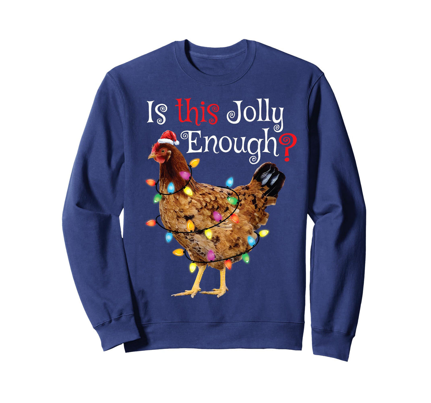 Christmas Chicken Shirt Women Men Kids Funny Santa Chicken T-Shirt