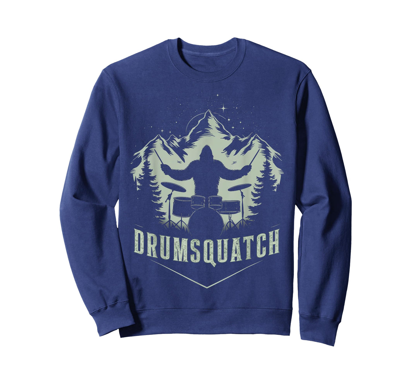 Bigfoot Playing Drums - Cool Sasquatch Drummer Music Lover T-Shirt