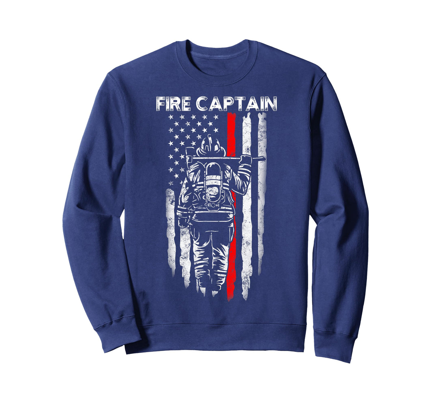 Fire Captain Chief American Flag Gifts Firefighter Captain T-Shirt