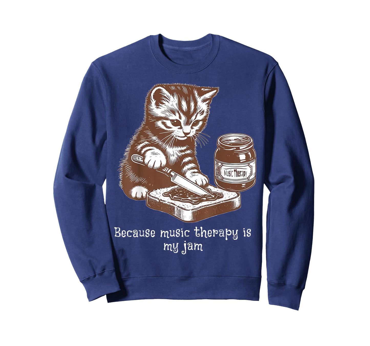 Because Music Therapy Is My Jam Musical Therapist Cat Lover T-Shirt