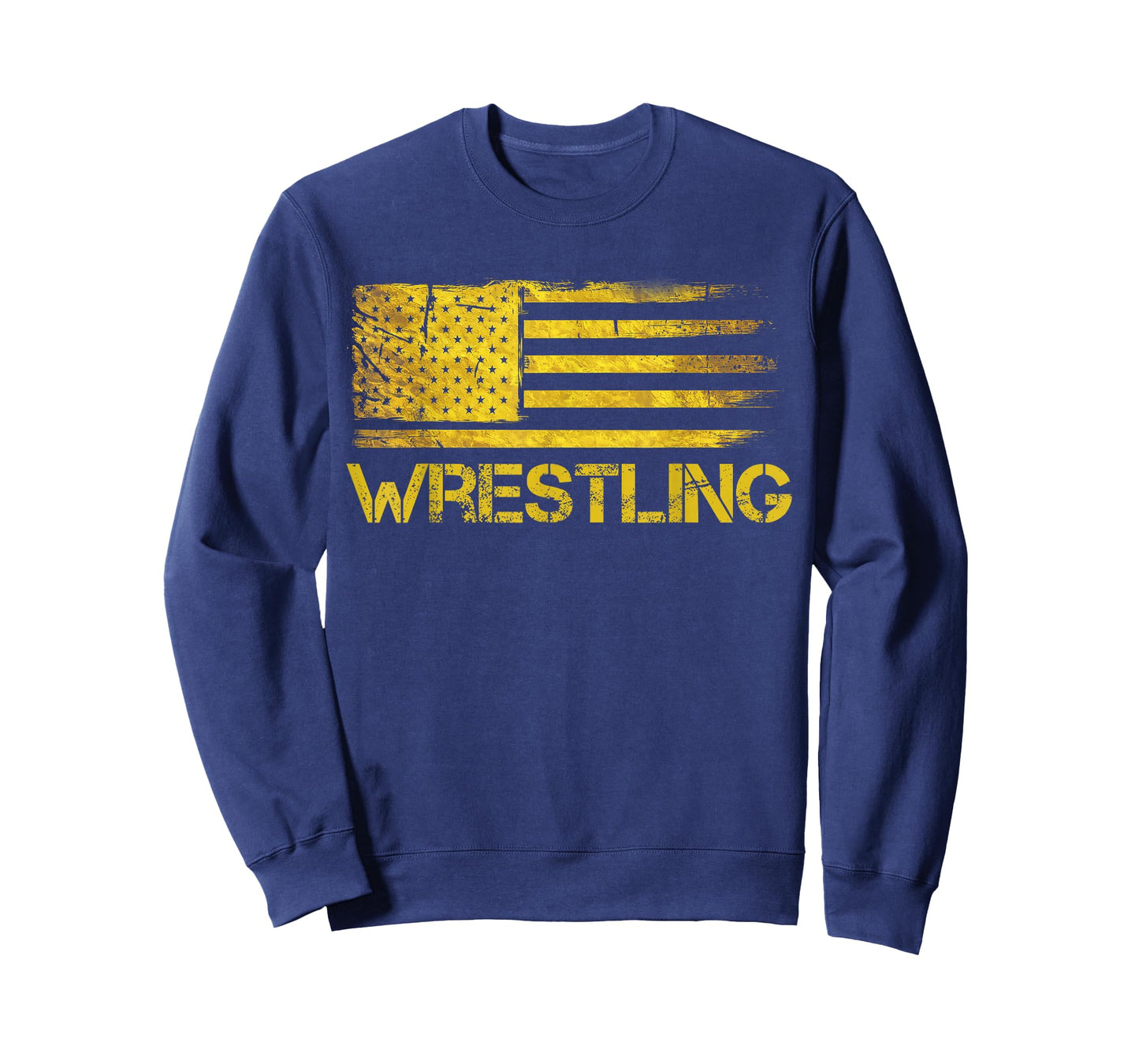 Vintage Wrestling American Flag Patriotic Wrestler T-Shirt