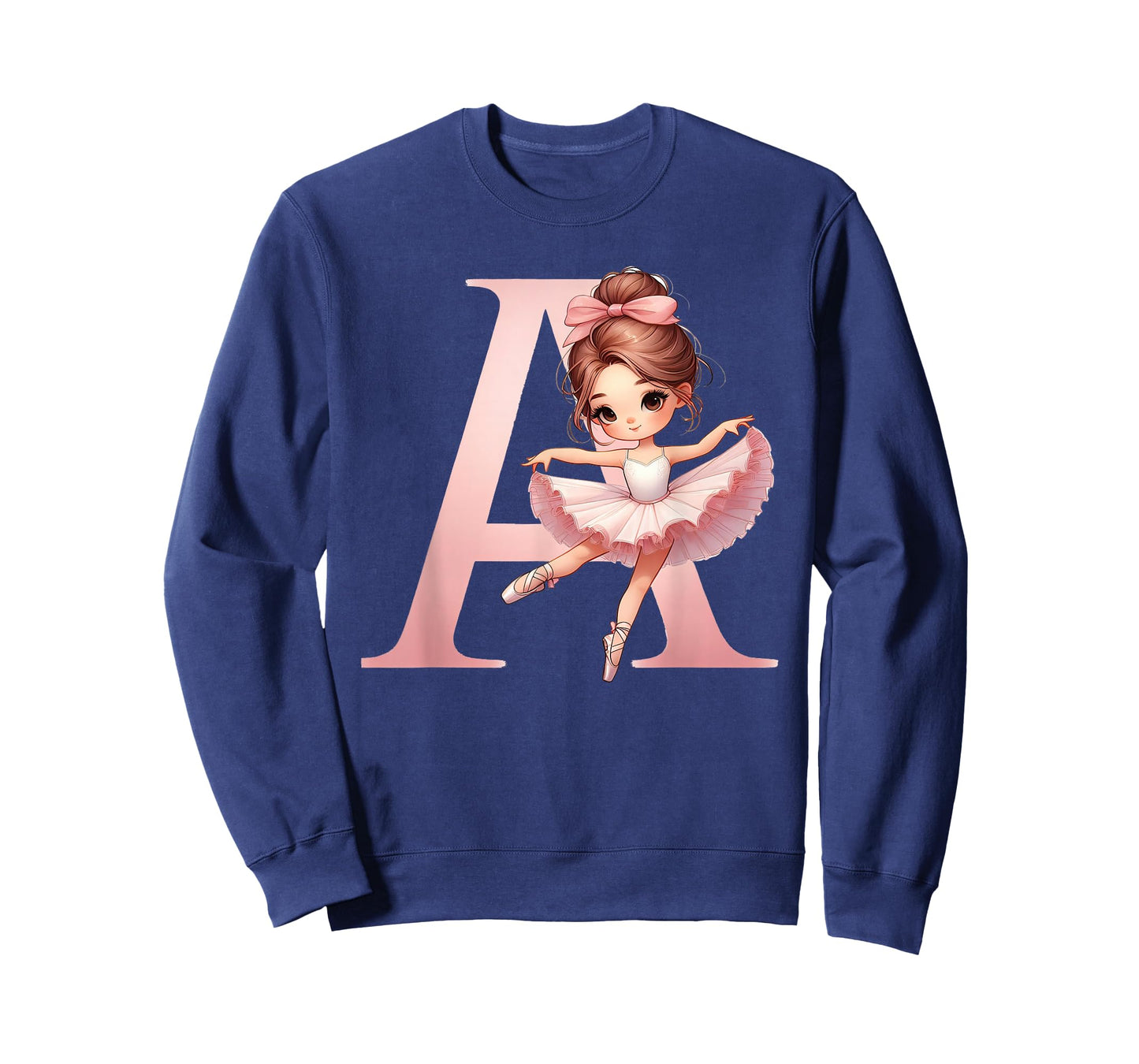 Ballerina Girl Dancing Name First Letter A Girly Tutu Ballet T-Shirt