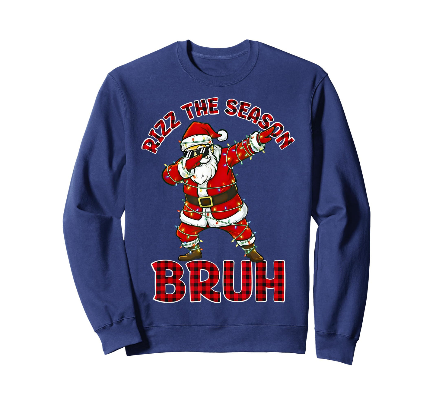 Rizz The Season Bruh Christmas Rizzmas Dabbing Santa Claus T-Shirt