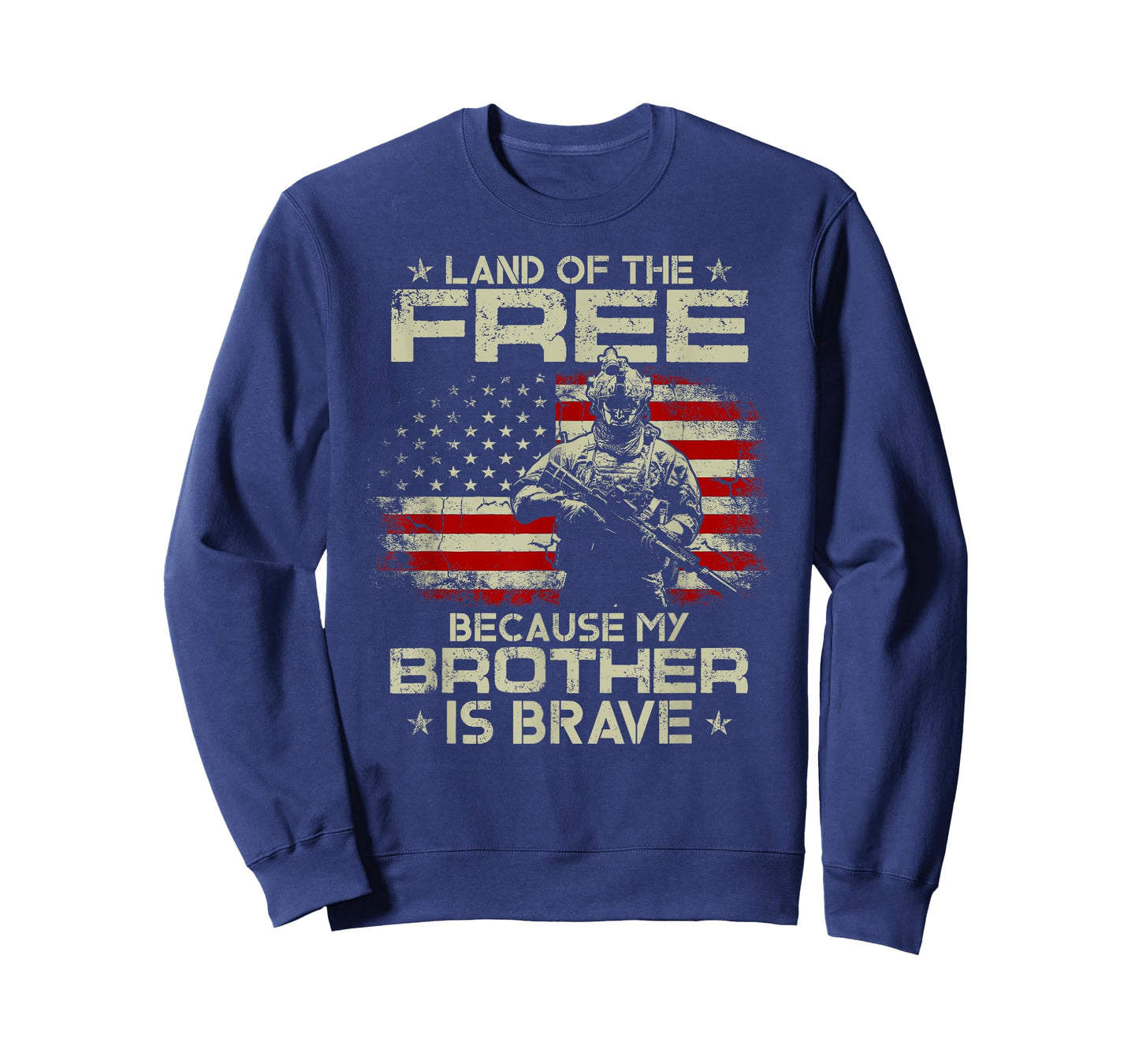 USA Veteran Land Of The Free Because My Brother Is Brave T-Shirt
